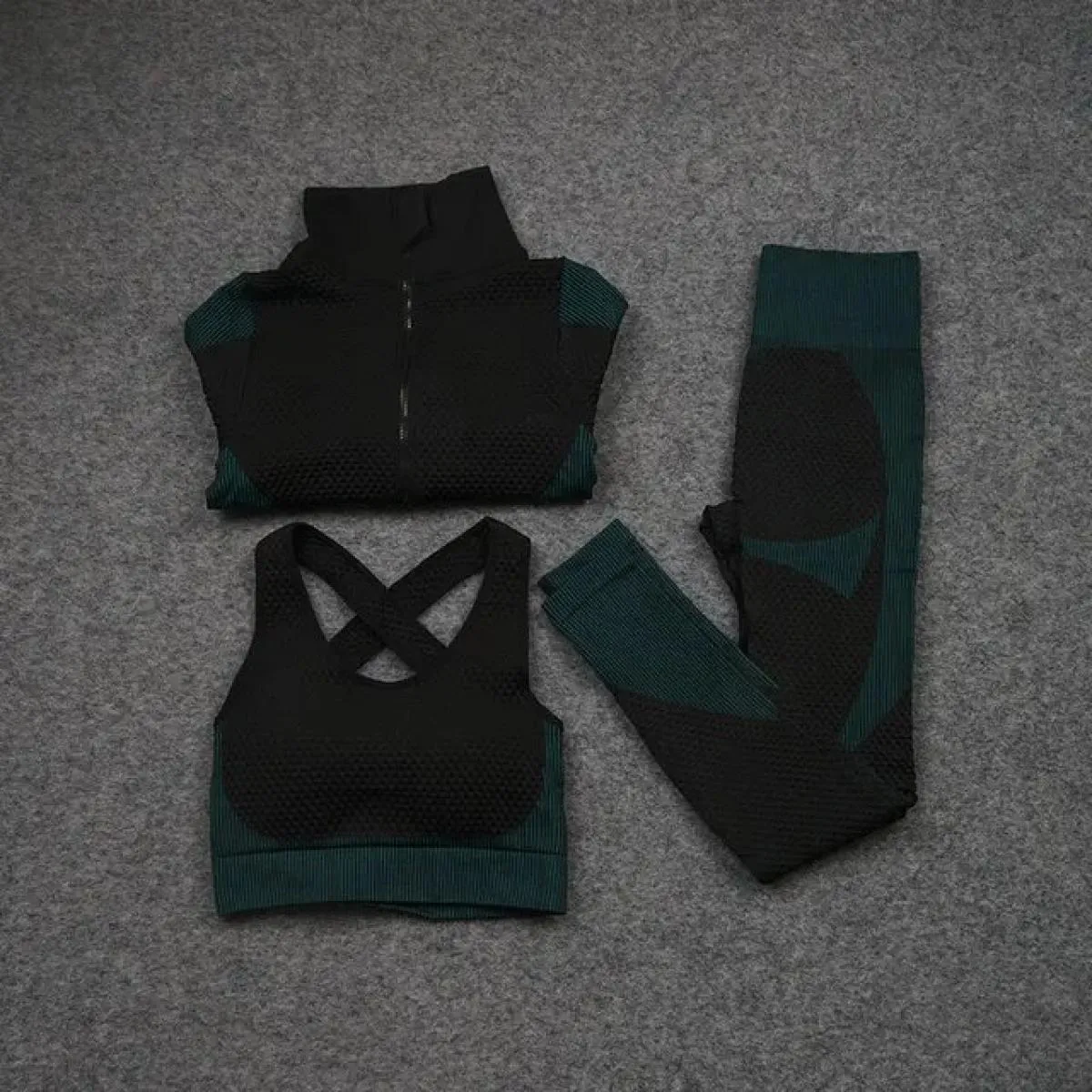 2/3 pezzi Set da Yoga senza soluzione di continuità Sport Fitness gilet a vita alta pantaloni per il sollevamento dell'anca abit