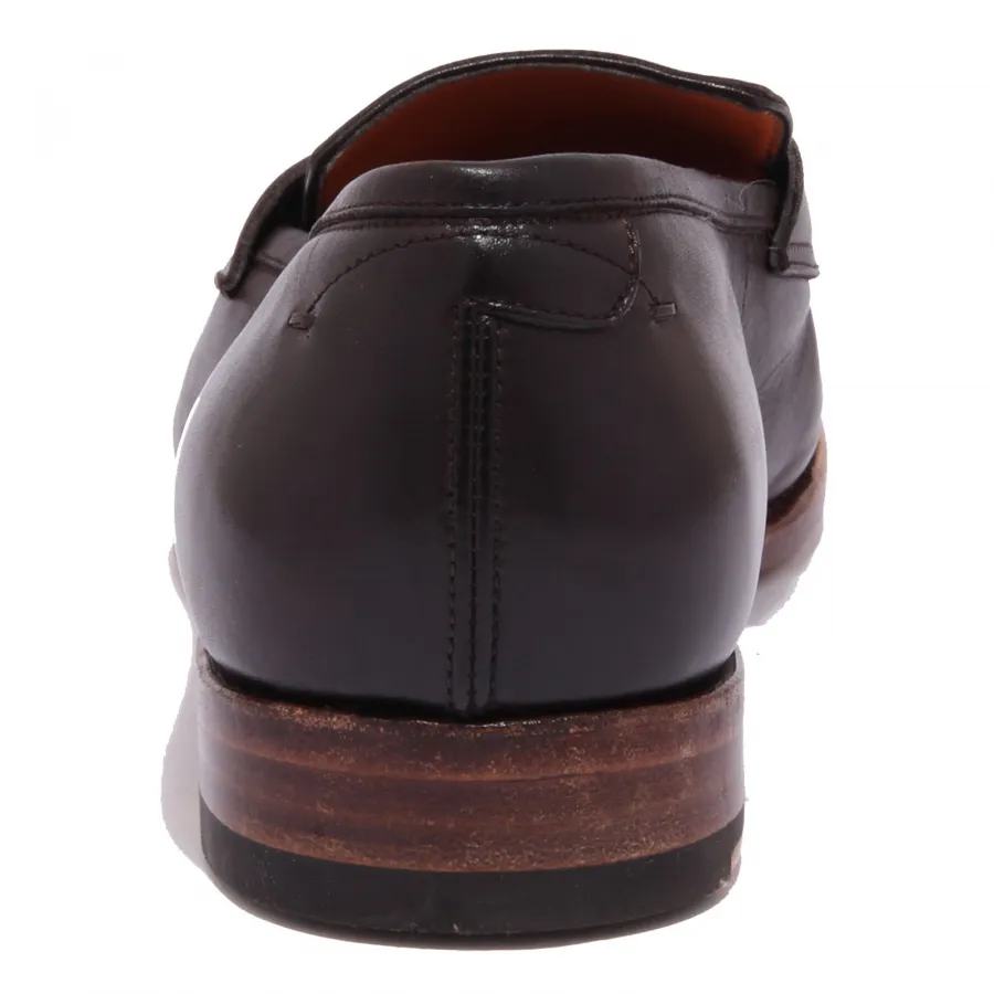 5294AB mocassino uomo SANTONI VINTAGE EFFECT brown shoe men