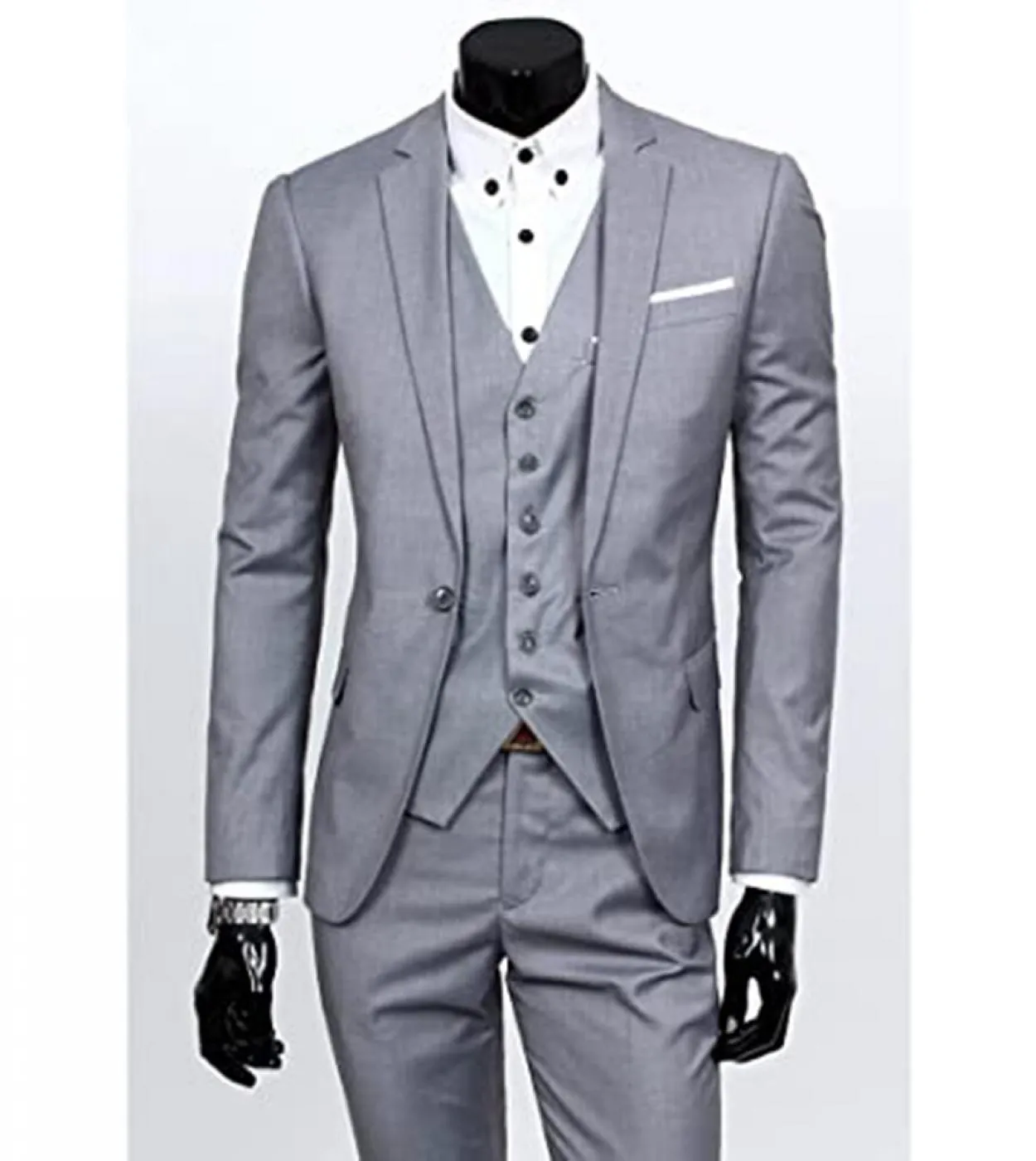 Abiti da uomo Business Casual Smoking da sposo Abito da festa Risvolto dentellato 3 pezzi blazer  gilet  pantaloni Costume a