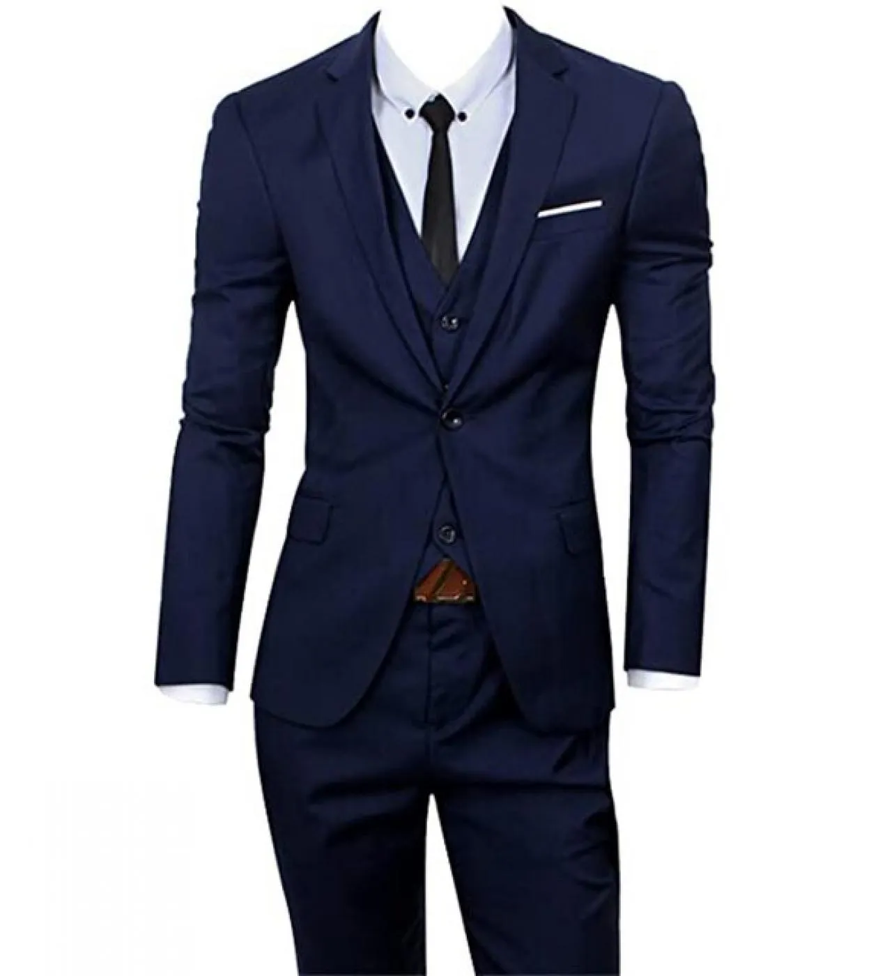Abiti da uomo Business Casual Smoking da sposo Abito da festa Risvolto dentellato 3 pezzi blazer  gilet  pantaloni Costume a