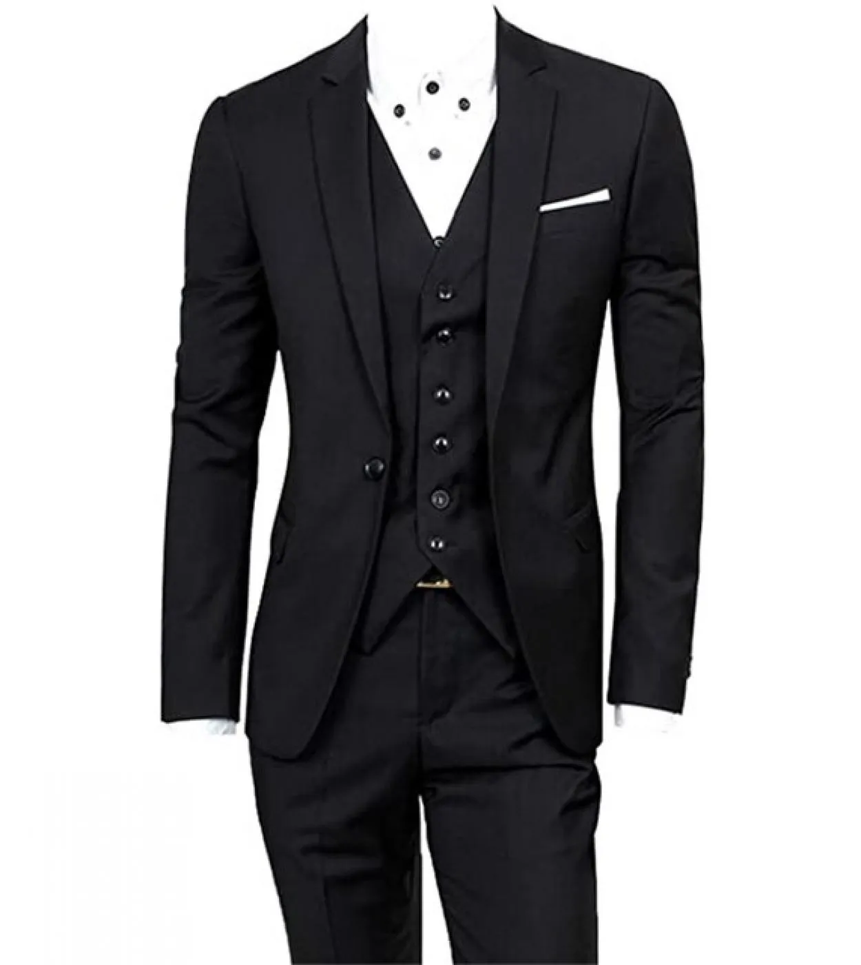 Abiti da uomo Business Casual Smoking da sposo Abito da festa Risvolto dentellato 3 pezzi blazer  gilet  pantaloni Costume a