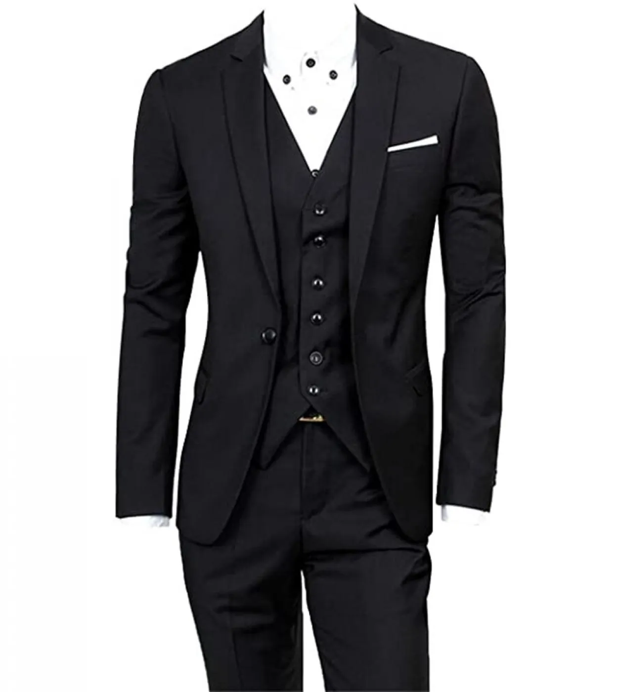 Abiti da uomo Business Casual Smoking da sposo Abito da festa Risvolto dentellato 3 pezzi blazer  gilet  pantaloni Costume a