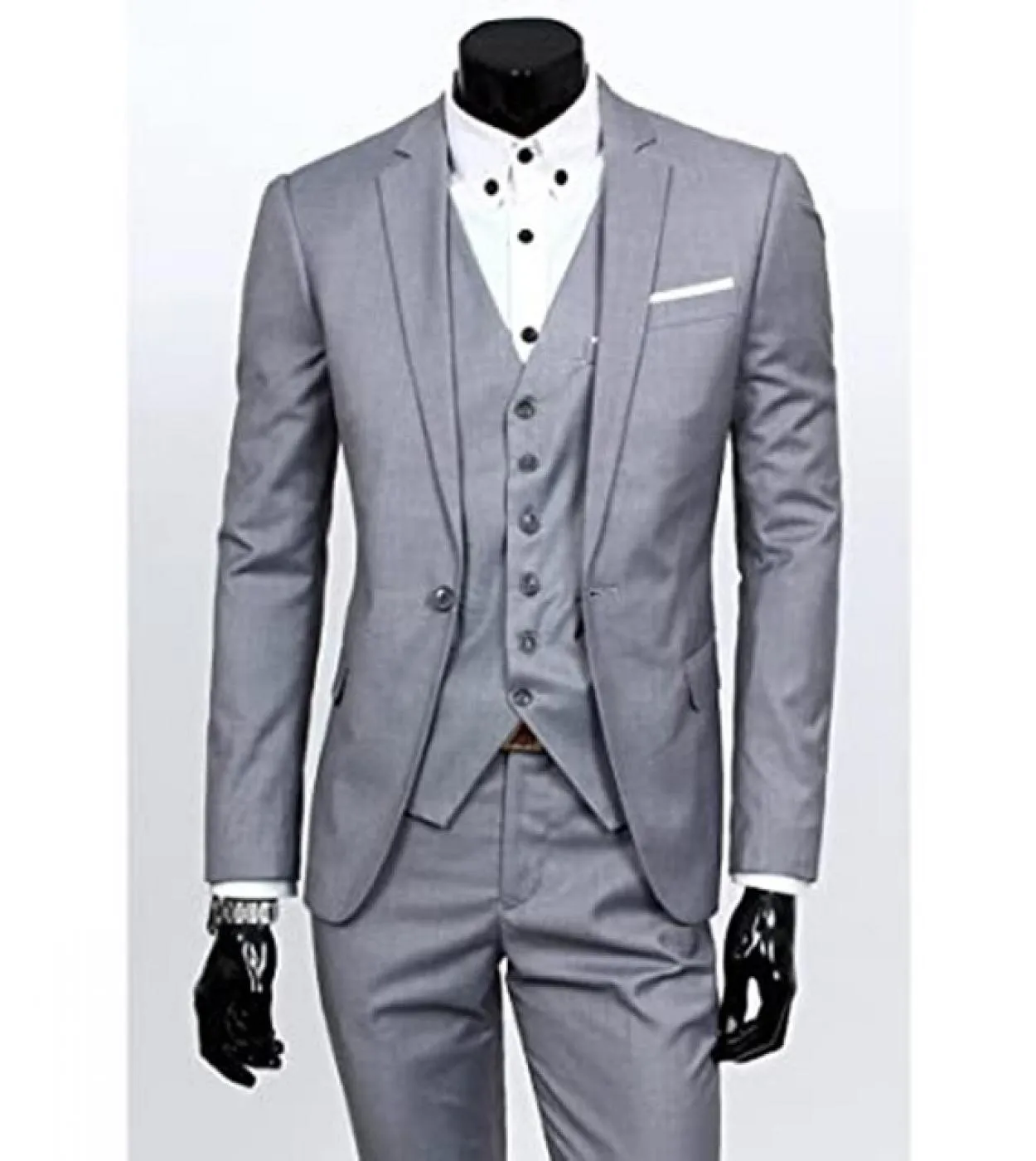 Abiti da uomo Business Casual Smoking da sposo Abito da festa Risvolto dentellato 3 pezzi blazer  gilet  pantaloni Costume a