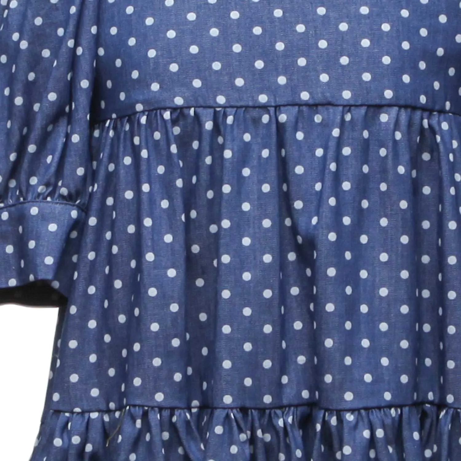 Abito A Pois Blu Bambina