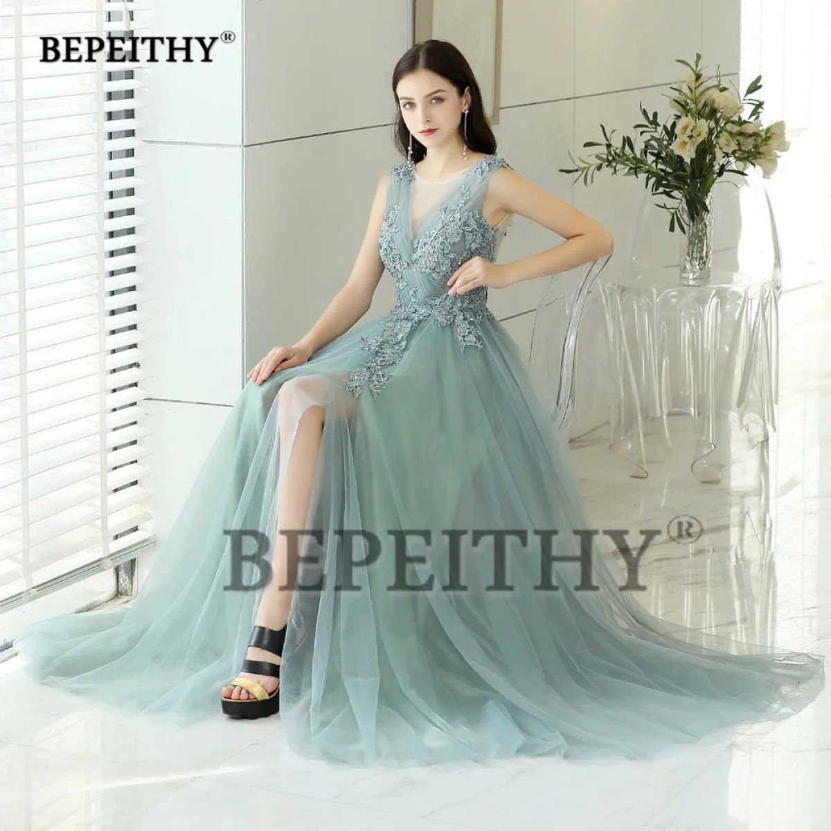 Abito da sera Abiti da ballo Abiti da festa Robe Robe De Soiree Abito da sera lungo Collo