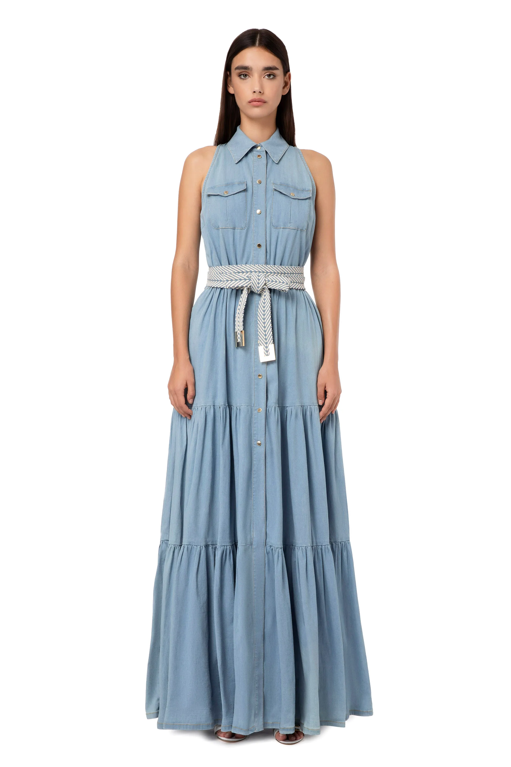 Abito lungo in denim