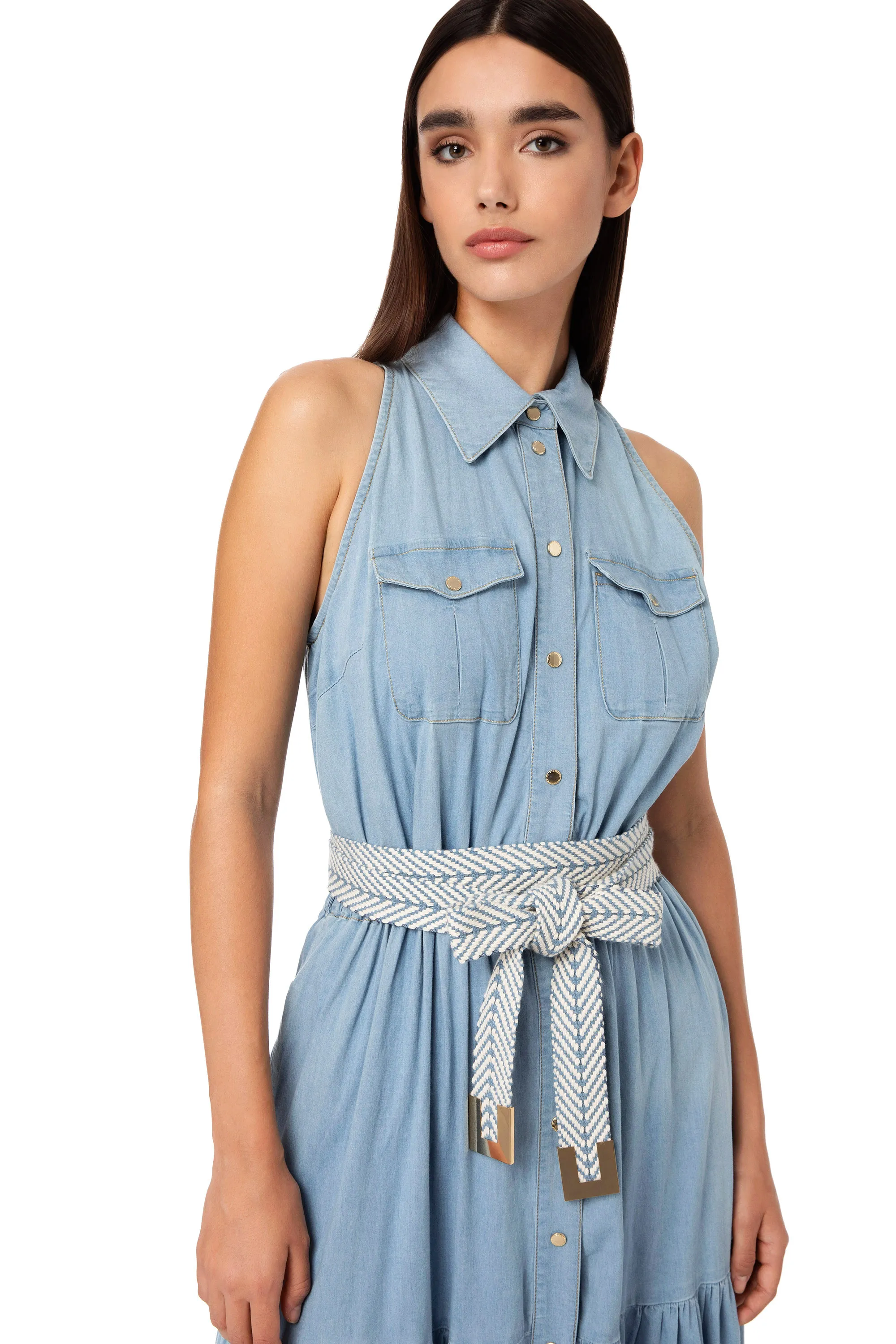 Abito lungo in denim