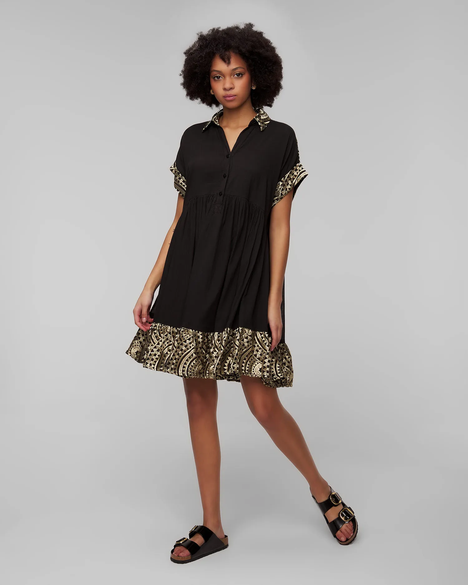 Abito nero da donna Kori s24k330491-221