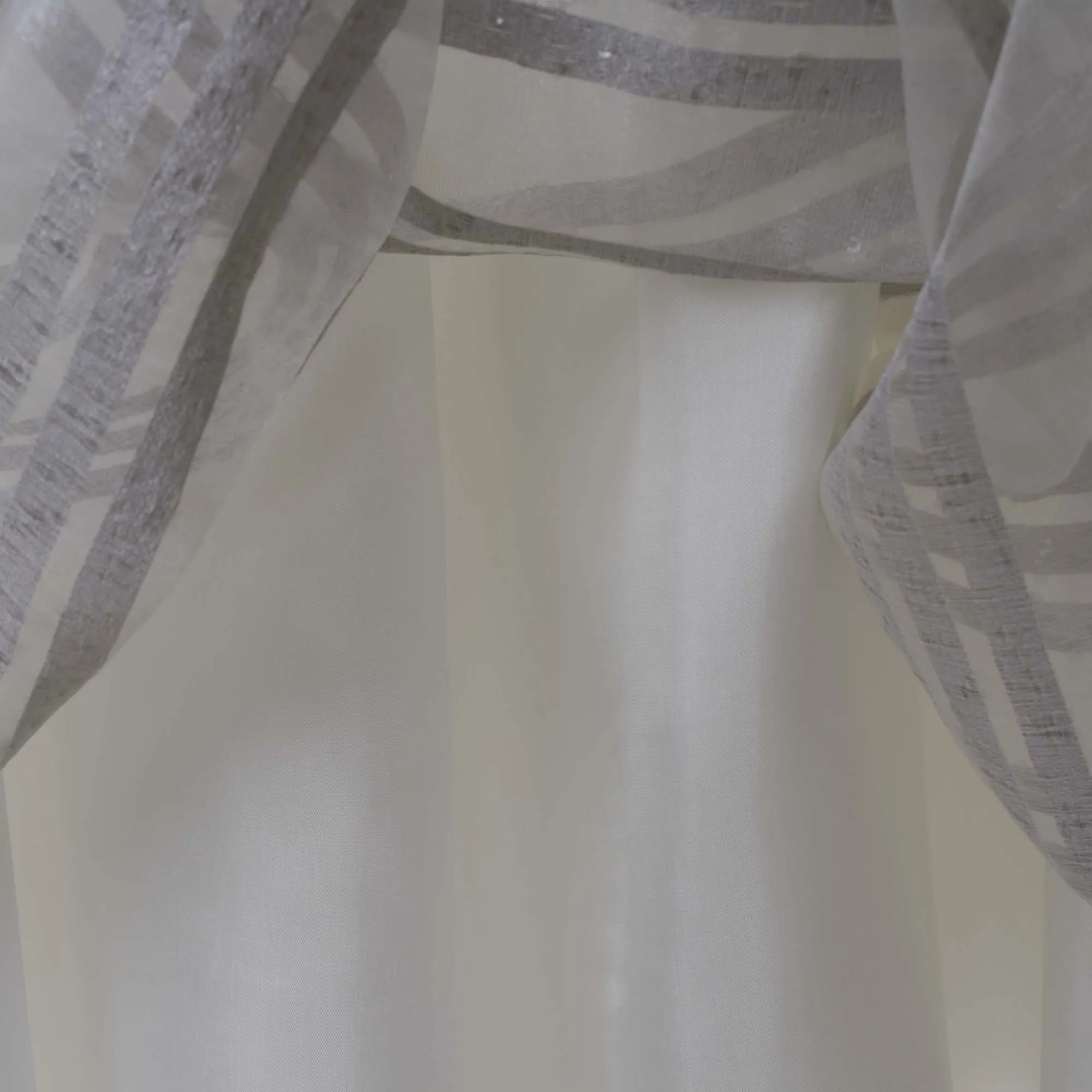 Abito Organza Bordato Panna Glitter