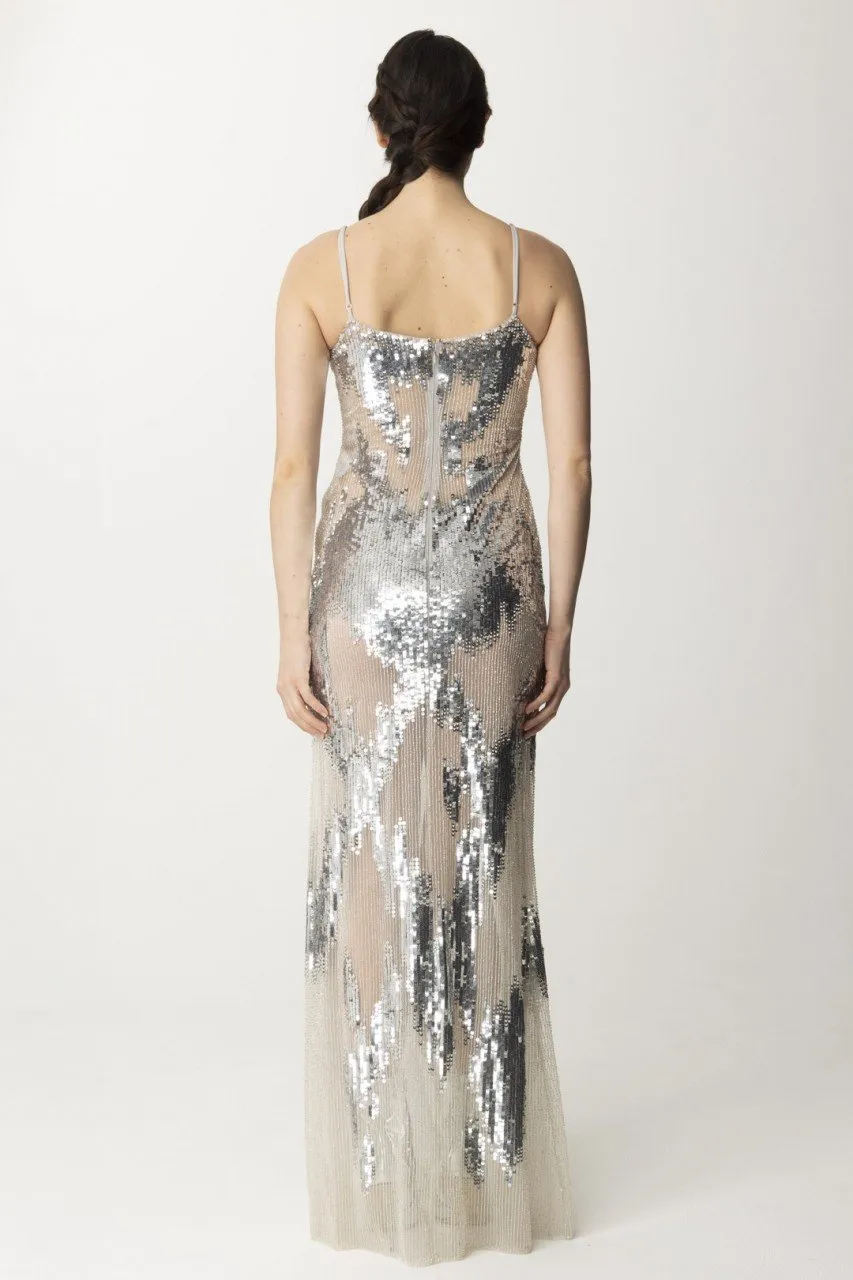 Abito Red Carpet in tulle e paillettes Perla