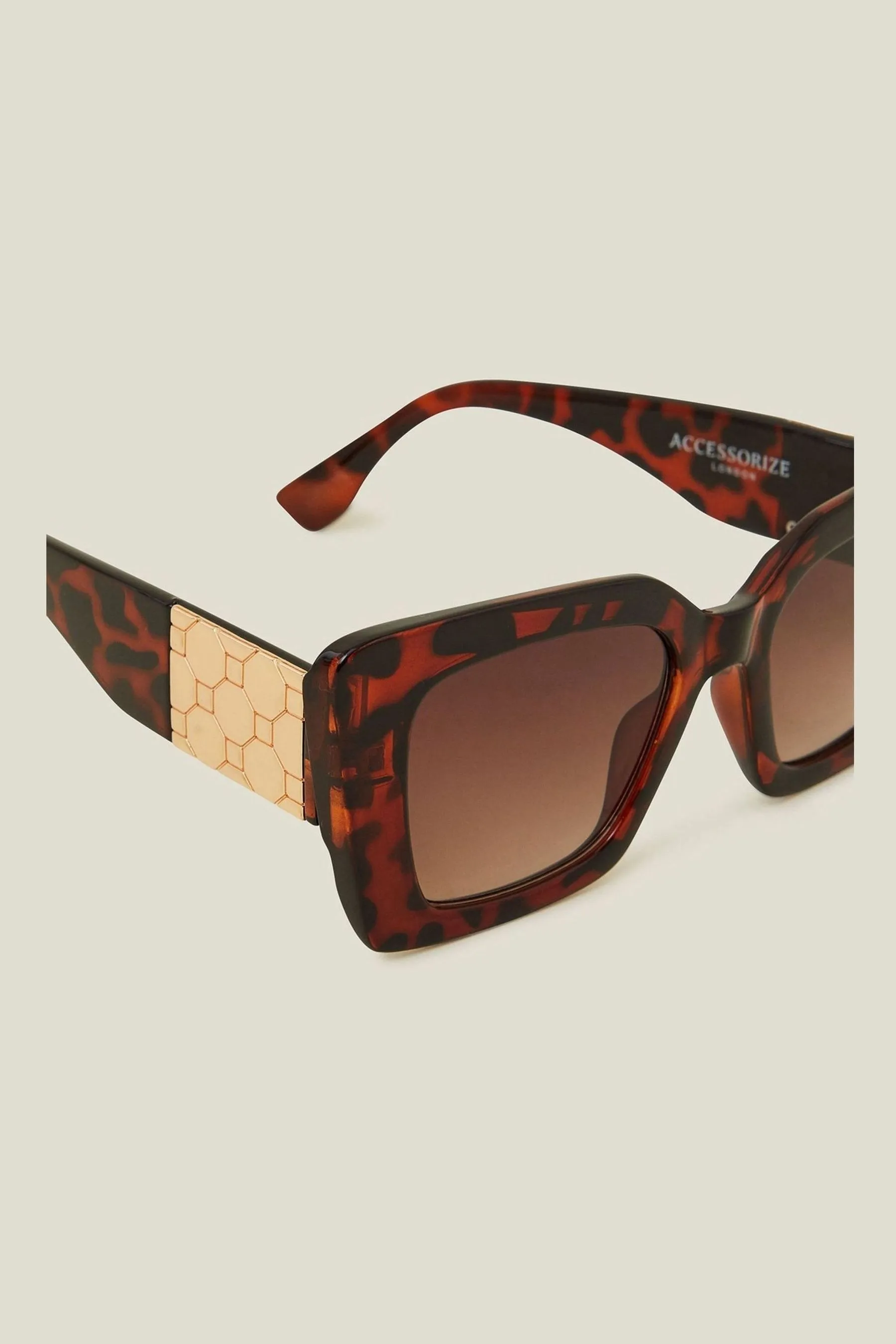 Accessorize - Cateye - Occhiali da sole esagonale tartarugato