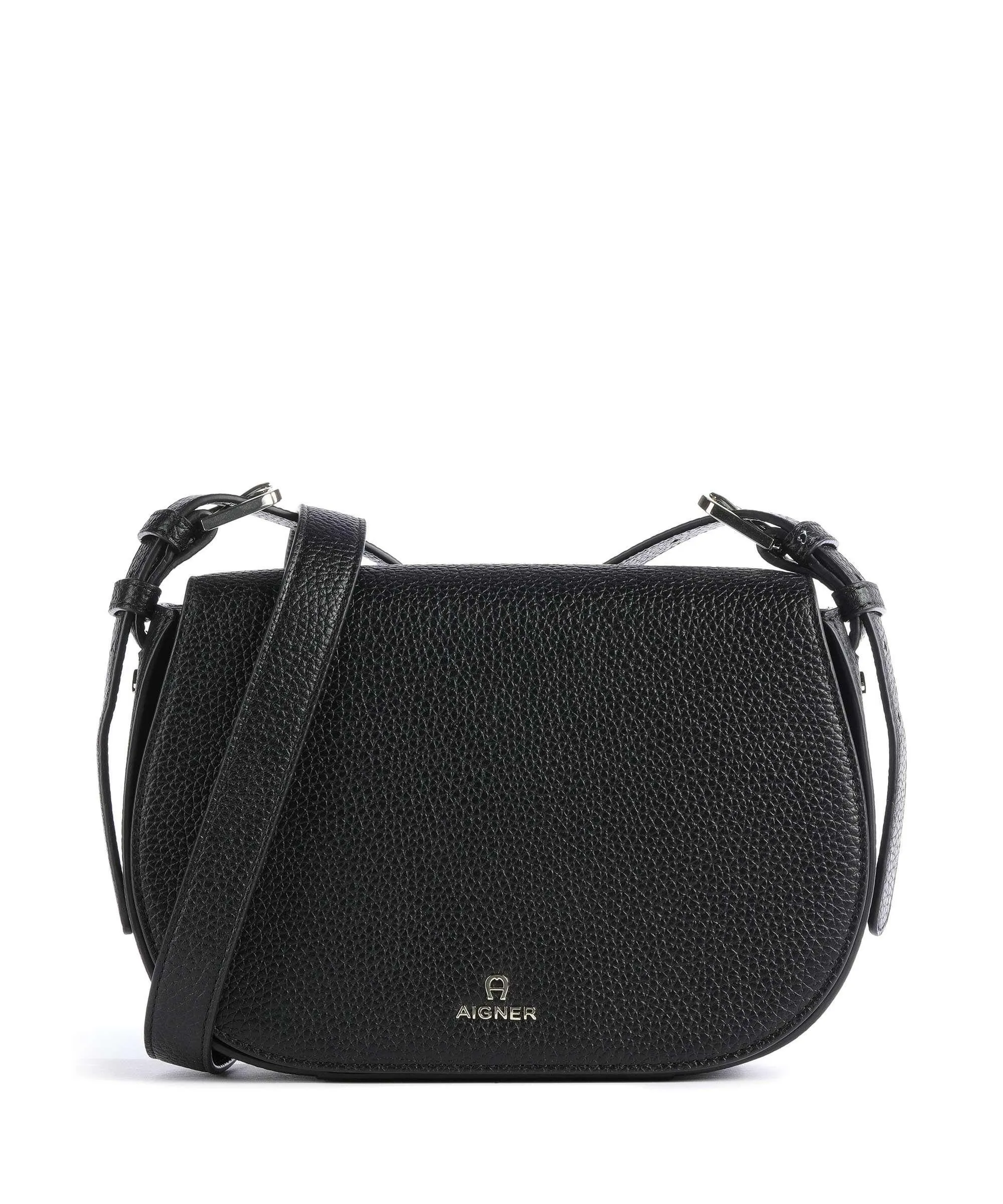  Aigner Ivy M Borsa a tracolla pelle di vacchetta grana nero  