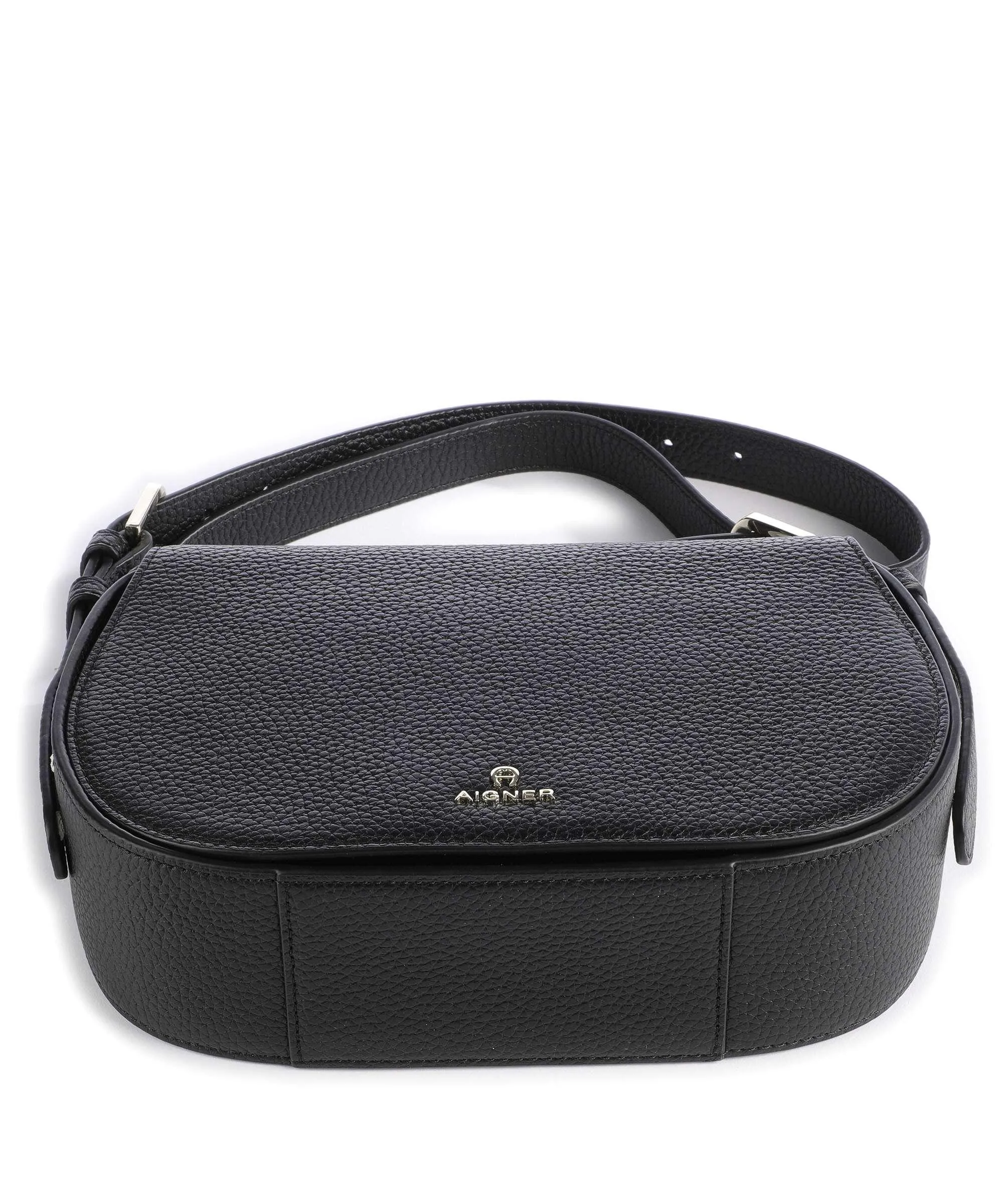  Aigner Ivy M Borsa a tracolla pelle di vacchetta grana nero  