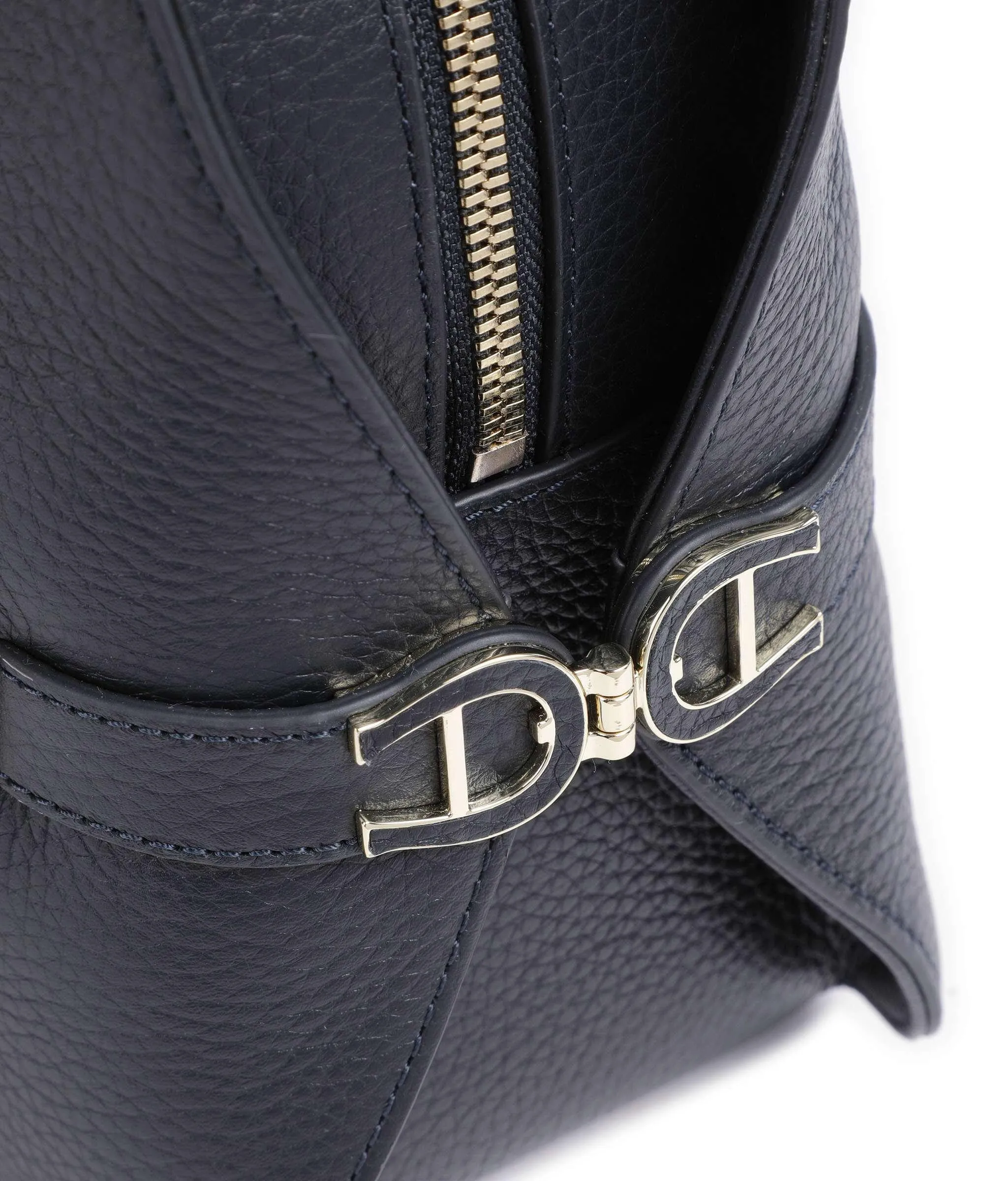 Aigner Milano M Borsa shopper pelle di vacchetta grana blu scuro  