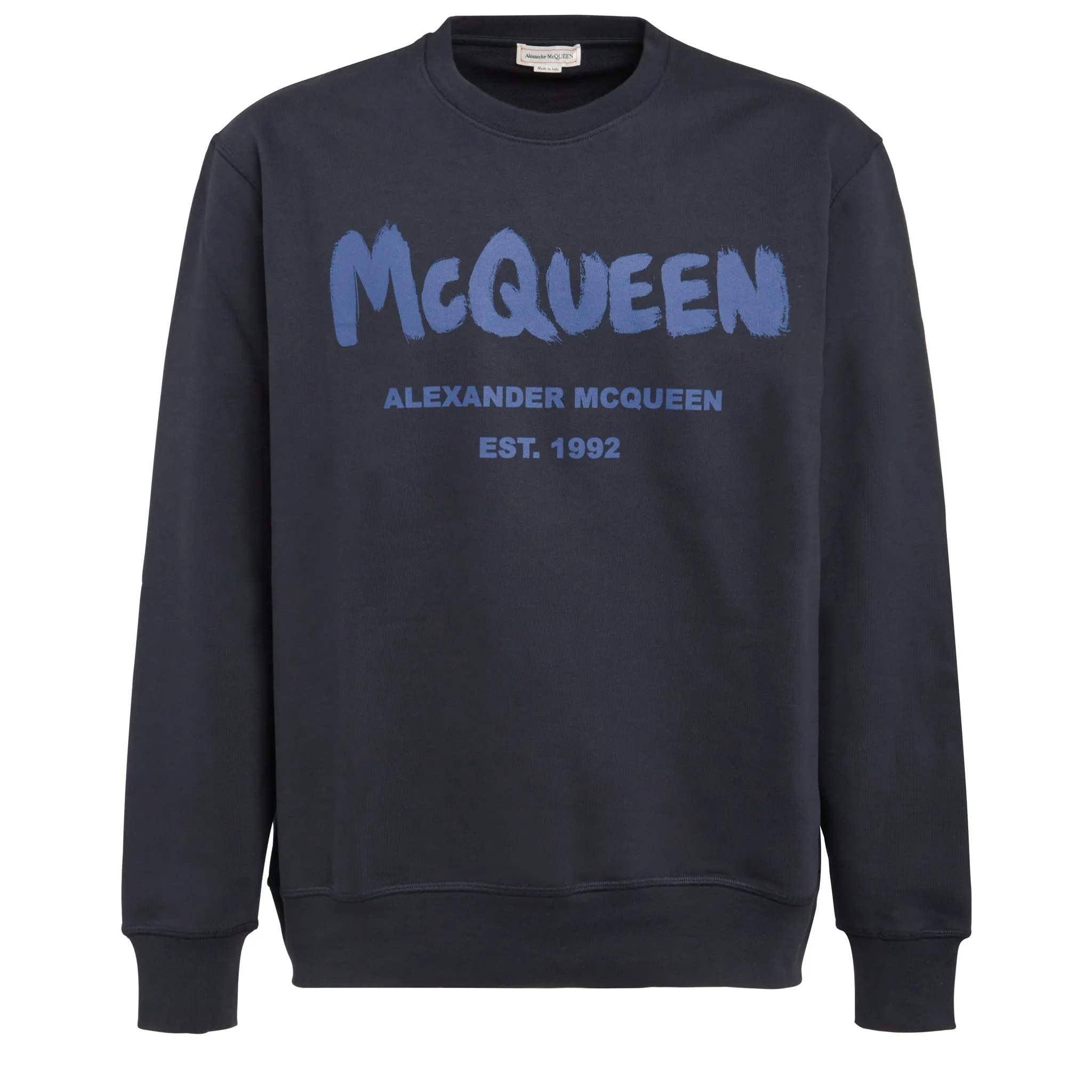 ALEXANDER MCQUEEN  Felpa in cotone blu