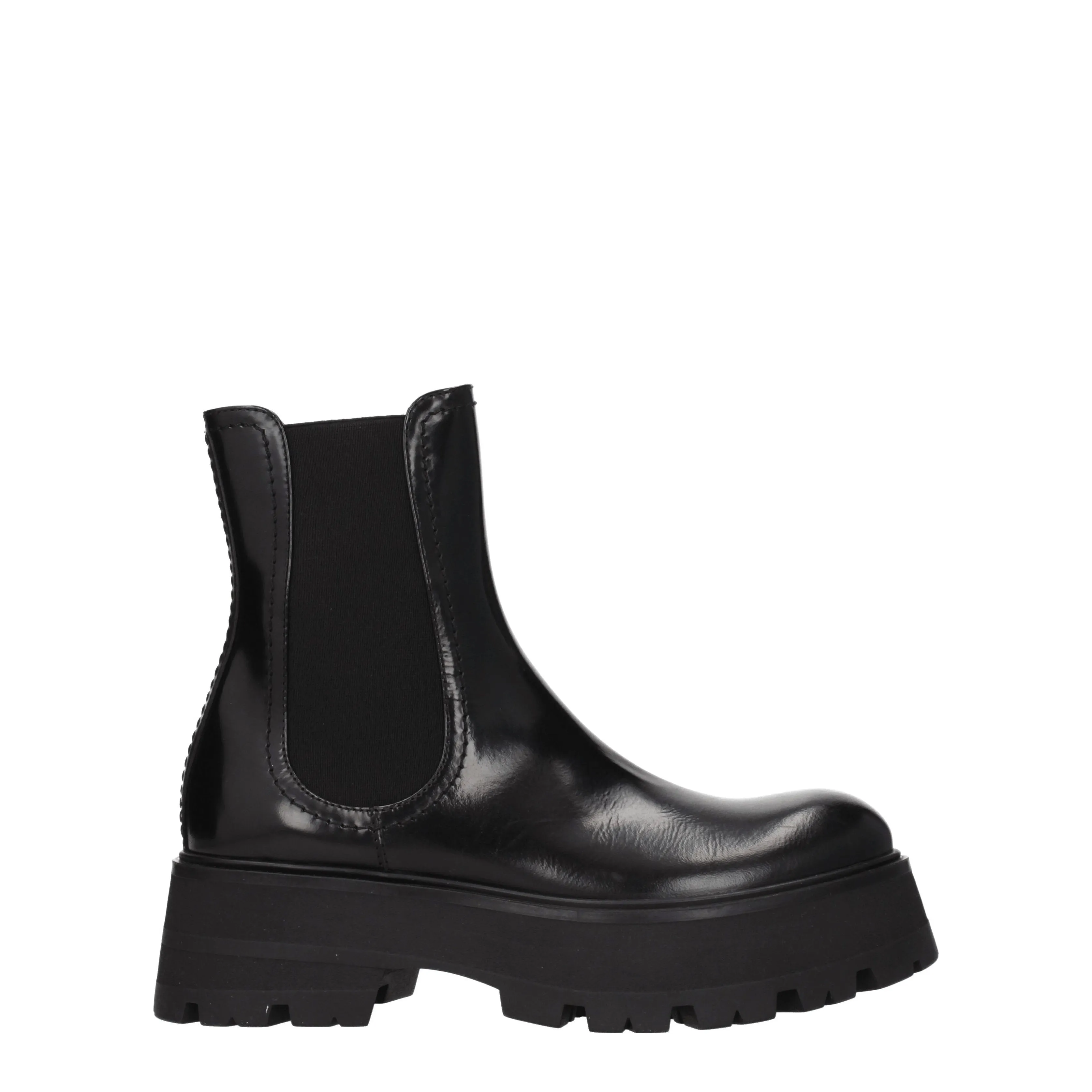 Alexander McQueen Stivaletti Donna Pelle Nero/Nero