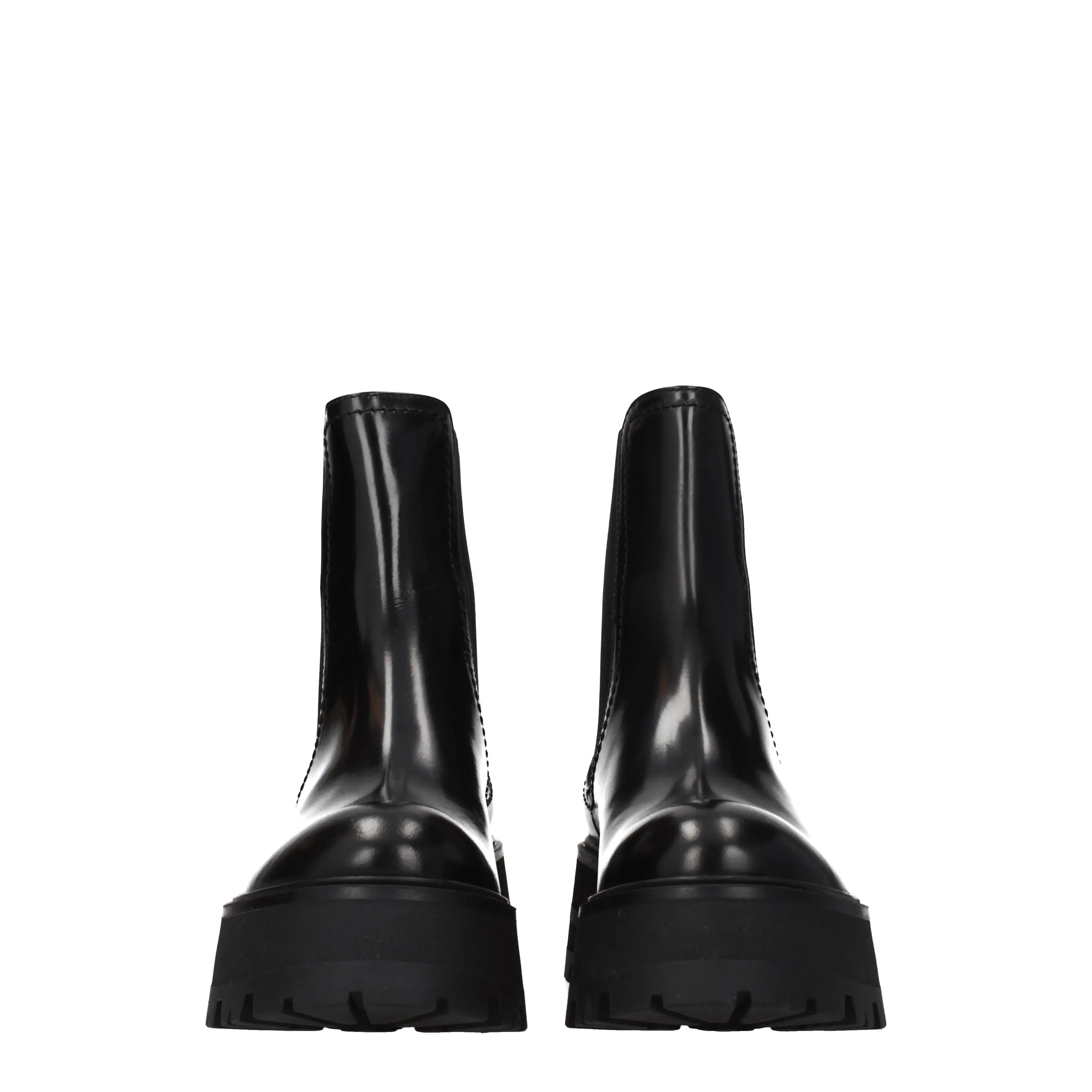 Alexander McQueen Stivaletti Donna Pelle Nero/Nero