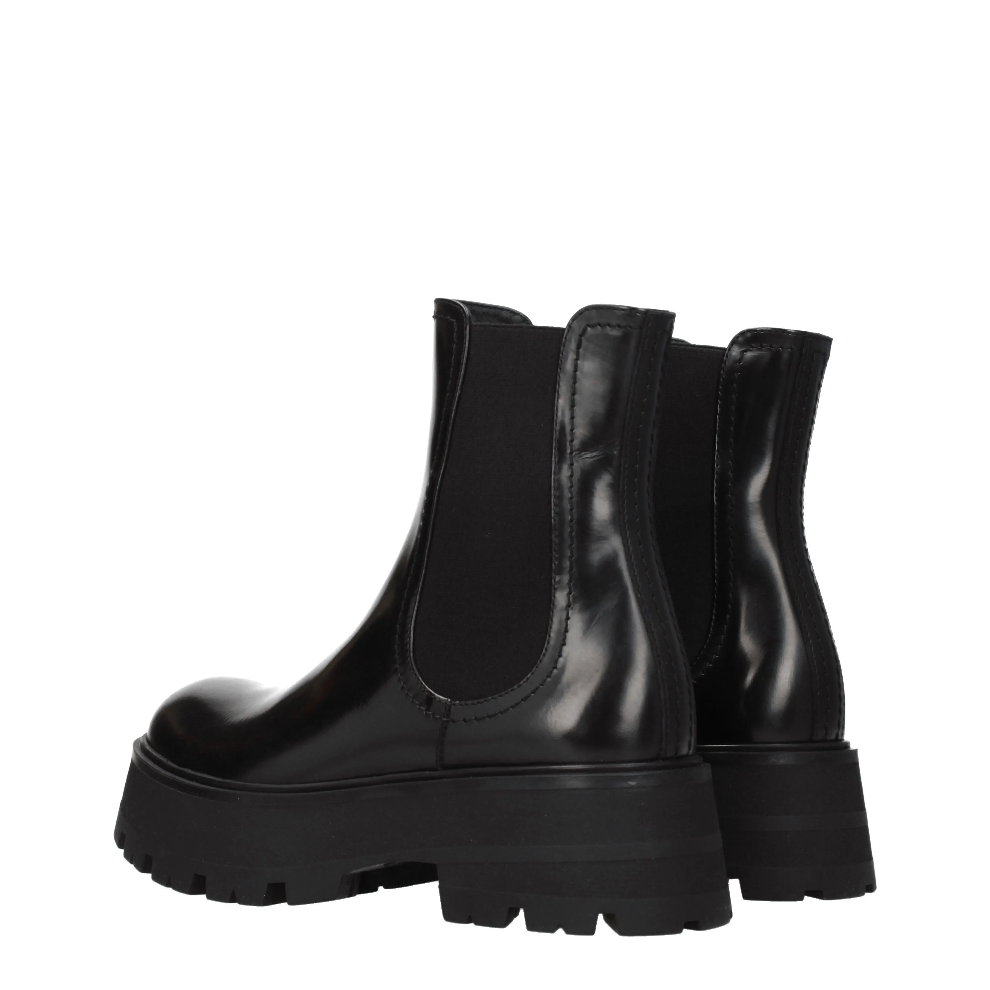 Alexander McQueen Stivaletti Donna Pelle Nero/Nero