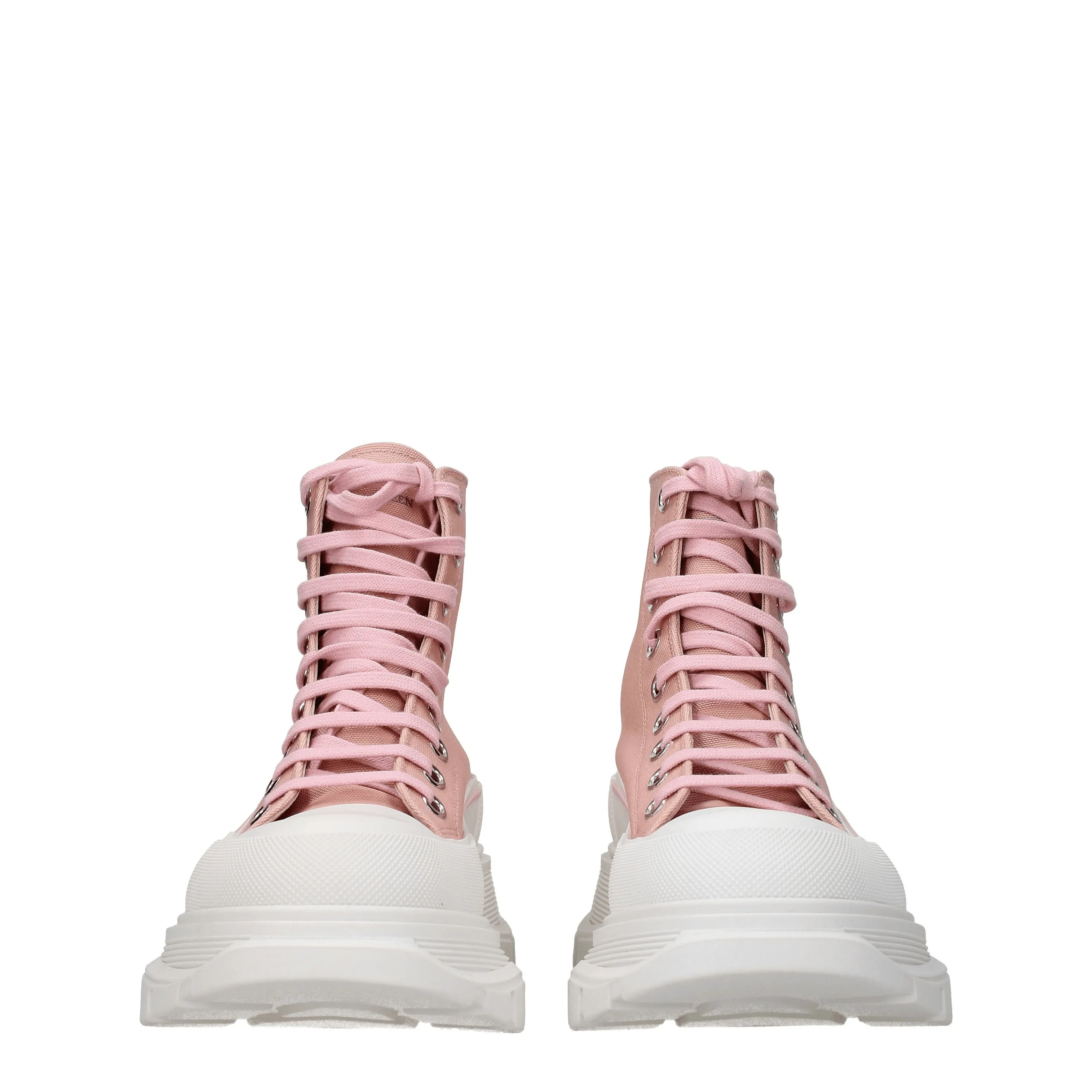 Alexander McQueen Stivaletti Donna Tessuto Rosa