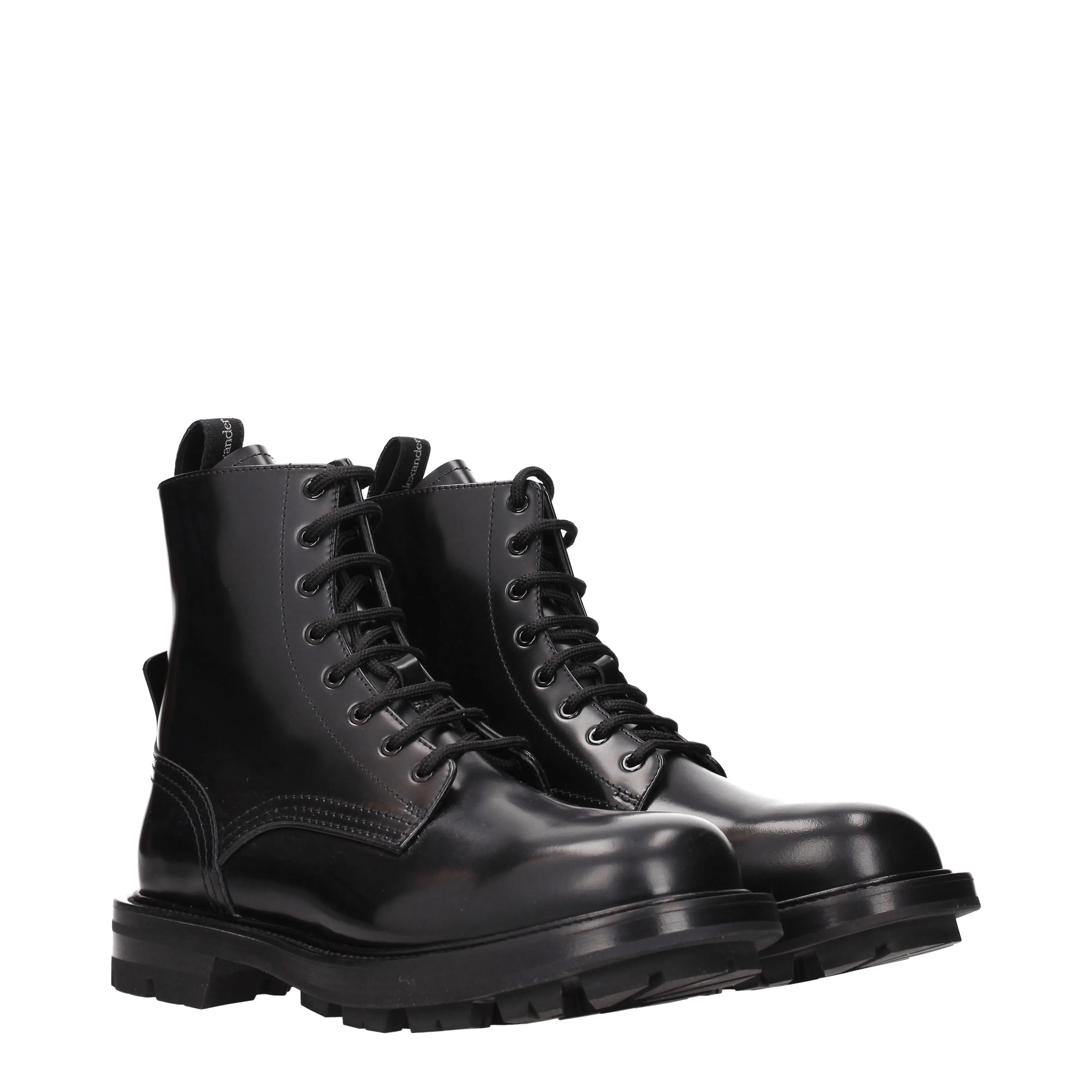 Alexander McQueen Stivaletti Uomo Pelle Nero