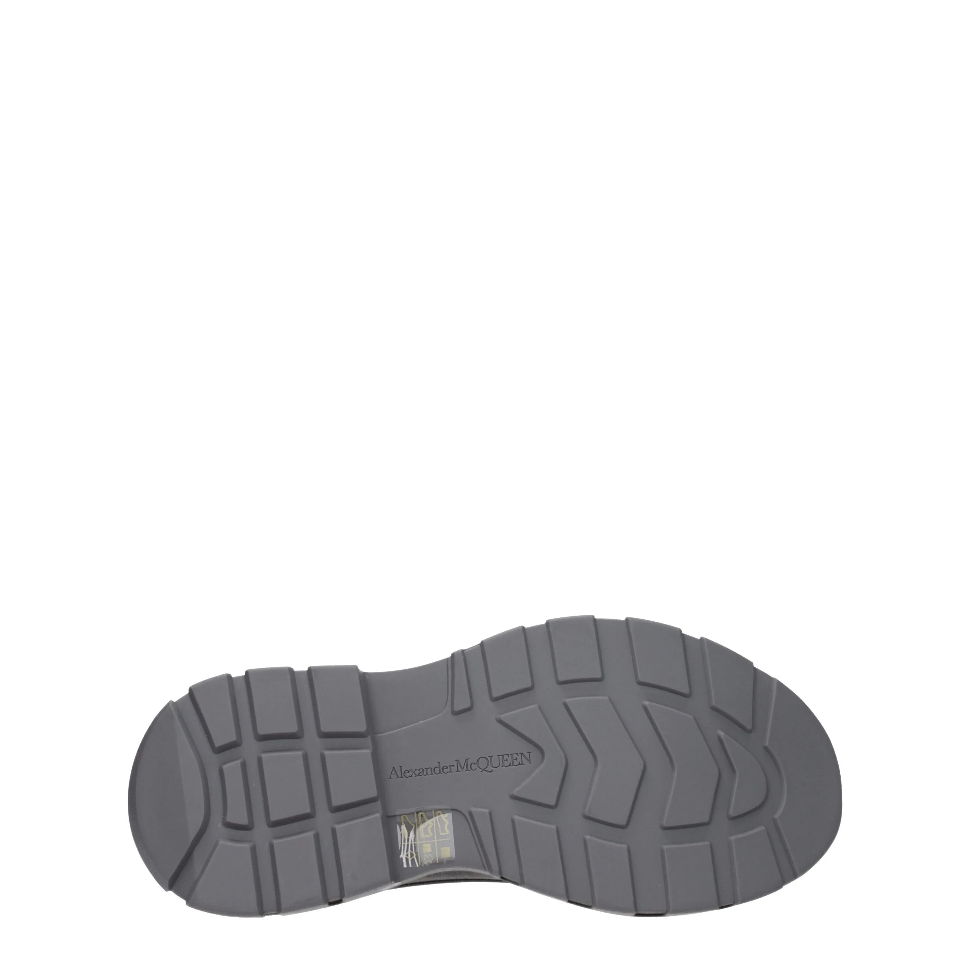 Alexander McQueen Stivaletti Uomo Tessuto Grigio