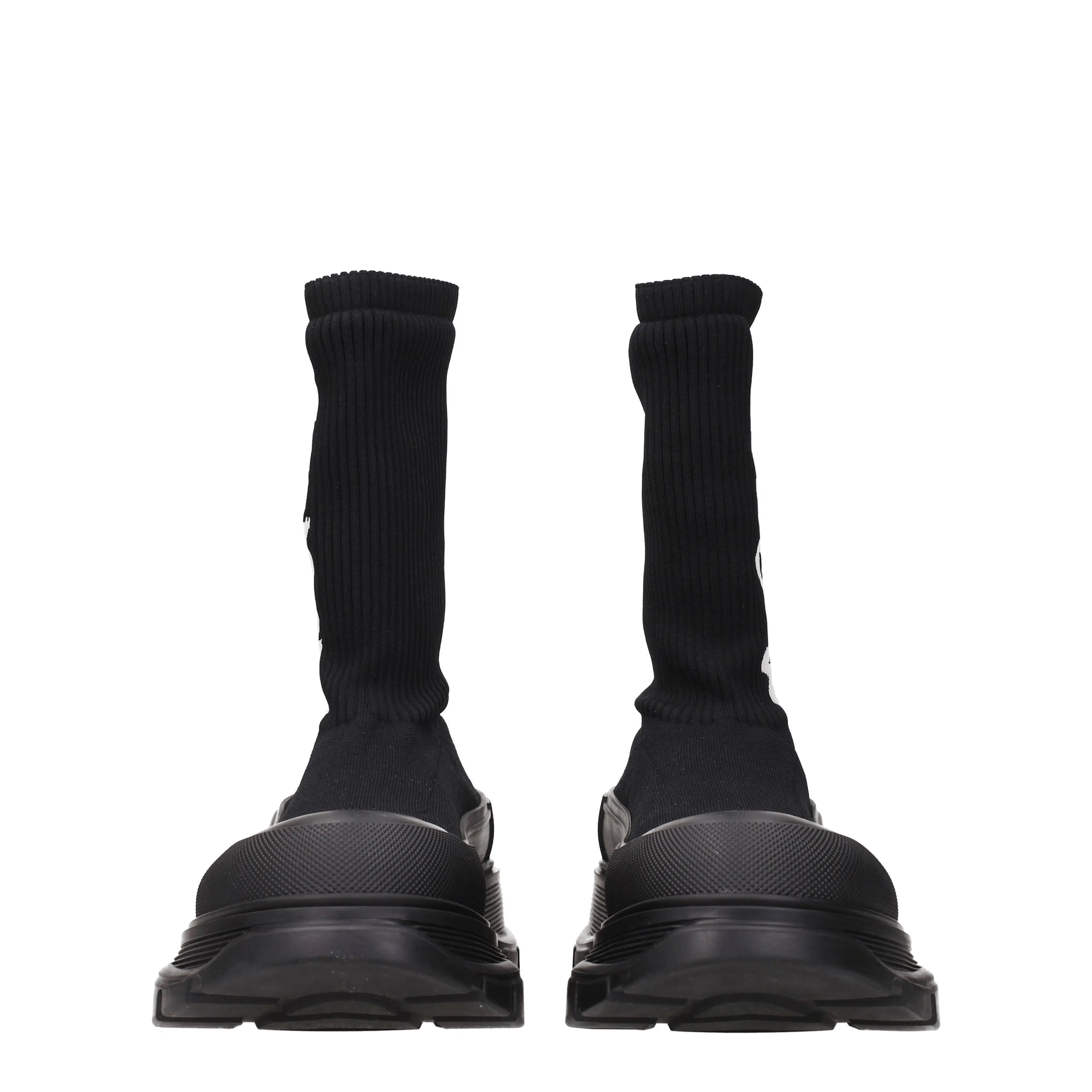 Alexander McQueen Stivaletti Uomo Tessuto Nero