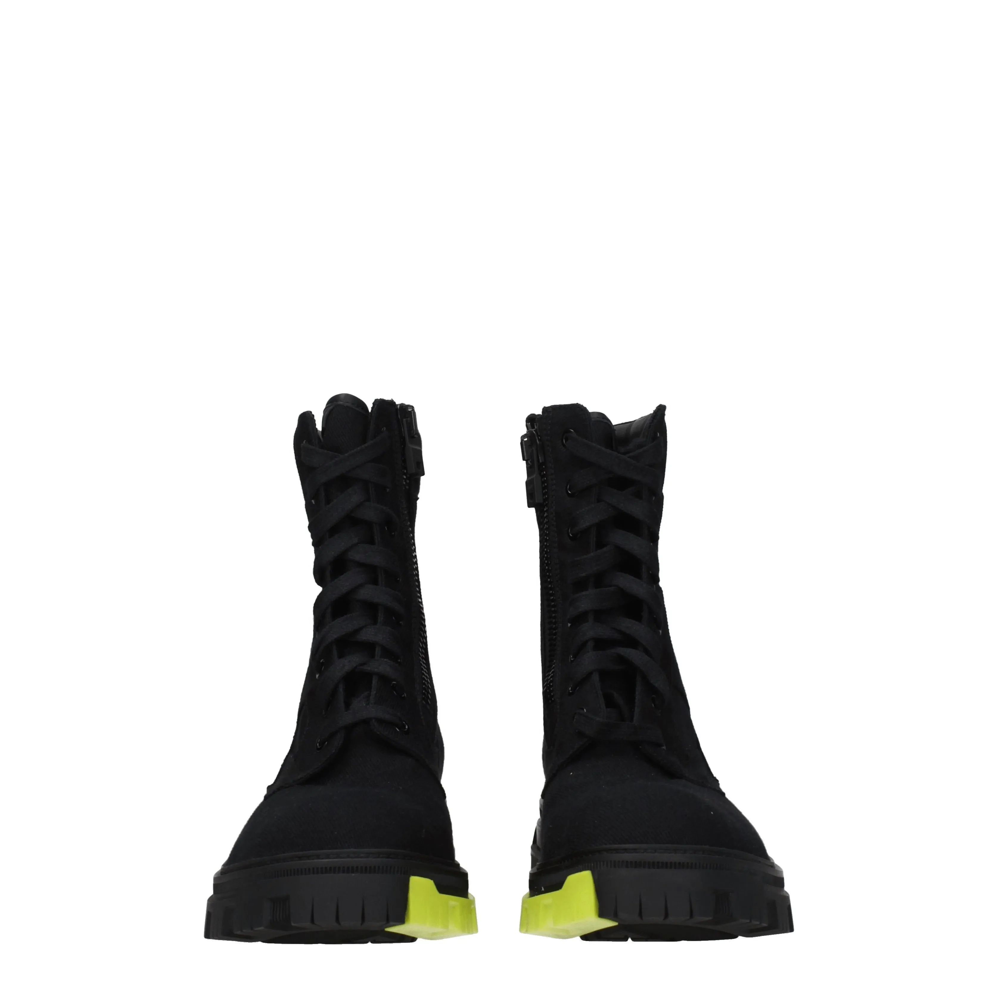 Amiri Stivaletti Uomo Tessuto Nero/Verde Fluo