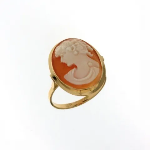 Anello con Cammeo in oro giallo 18kt