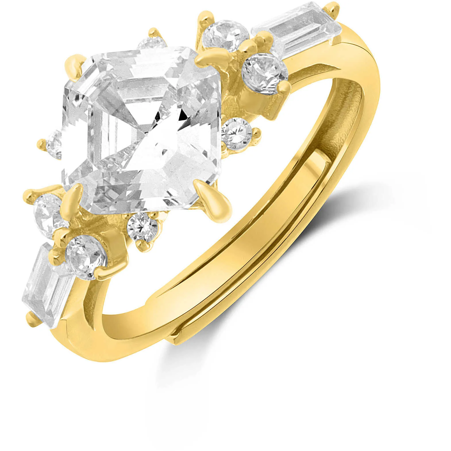 anello donna gioiello GioiaPura Argento 925 Baguette