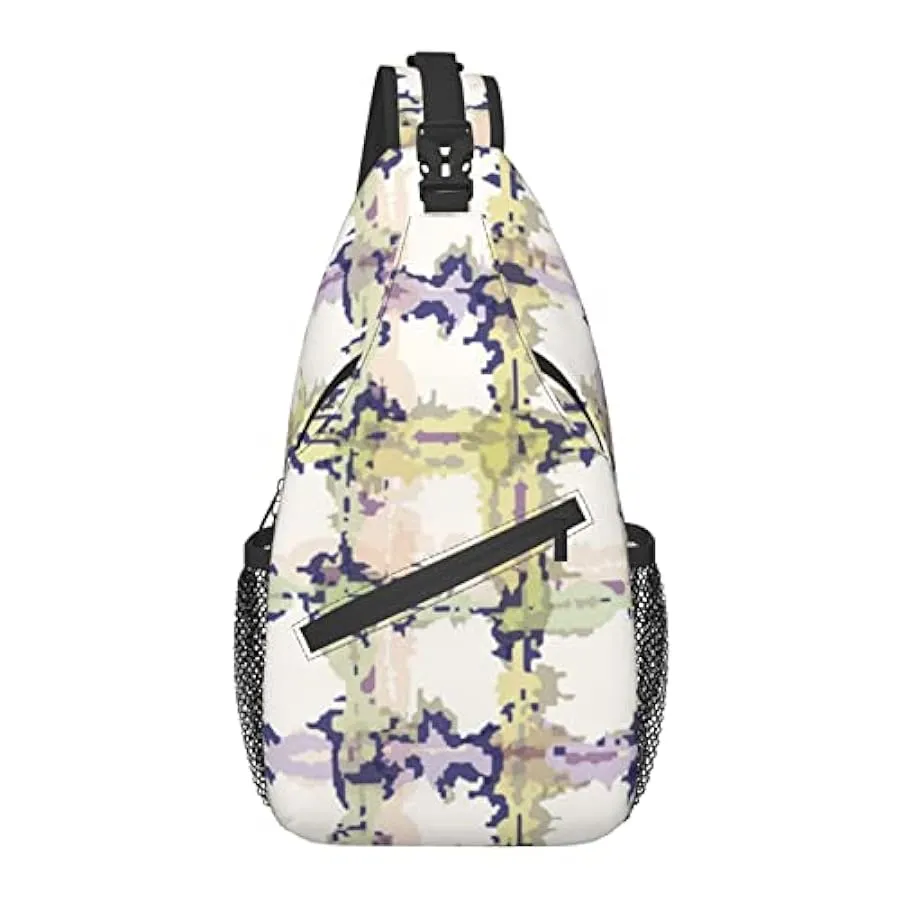 AOOEDM Zaino a Tracolla, per Motivo Scozzese Scozzese Scozzese Viola, Borsa a Tracolla Multiuso Borsa a Tracolla da Viaggio Escu