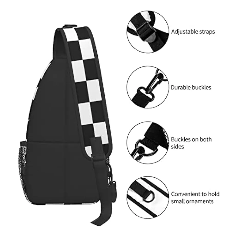 AOOEDM Zaino a Tracolla, per Motivo Scozzese Scozzese Scozzese Viola, Borsa a Tracolla Multiuso Borsa a Tracolla da Viaggio Escu