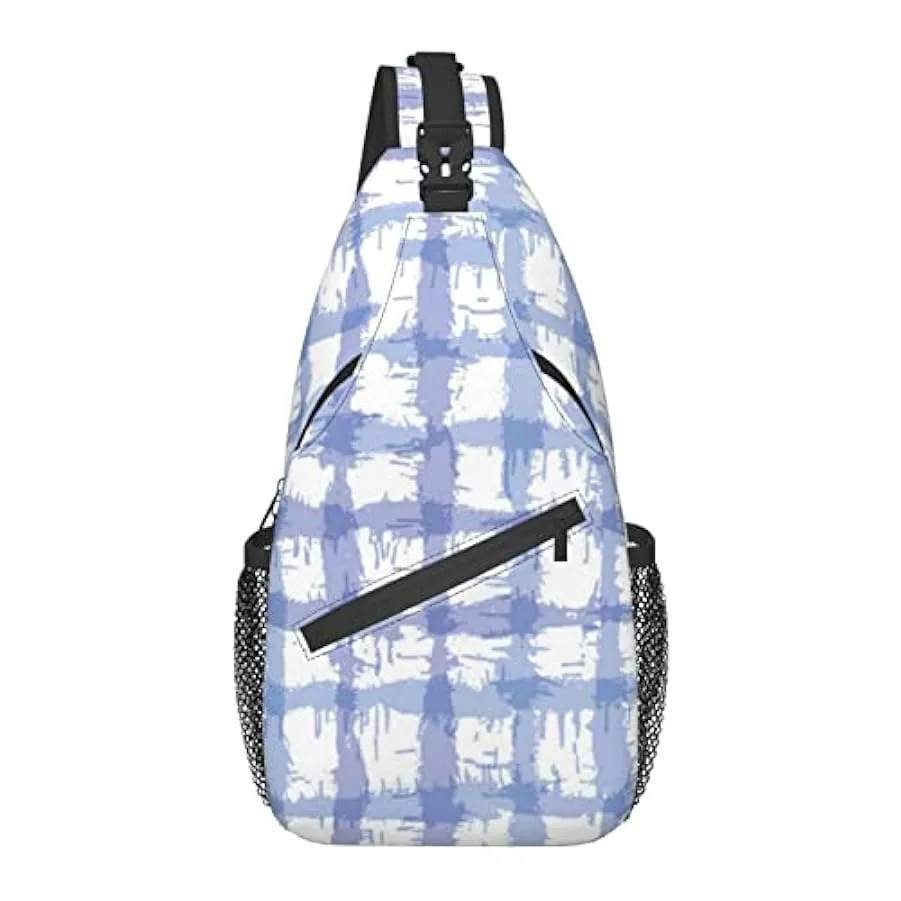 AOOEDM Zaino a Tracolla, per Motivo Scozzese Scozzese Scozzese Viola, Borsa a Tracolla Multiuso Borsa a Tracolla da Viaggio Escu