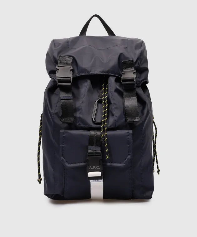 A.P.C Zaino TREK blu con logo PAAFHH62220