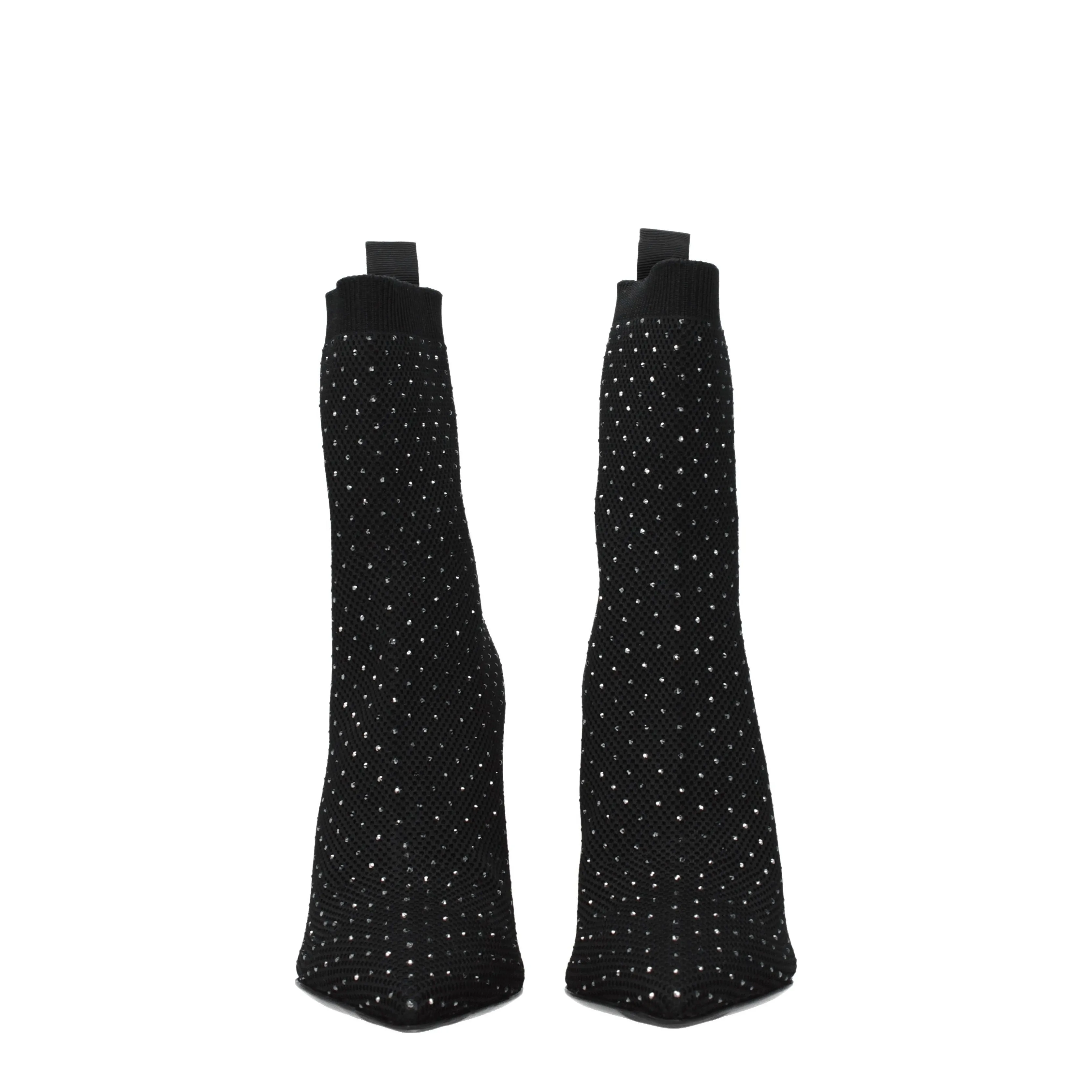 Balmain Stivaletti Donna Tessuto Nero