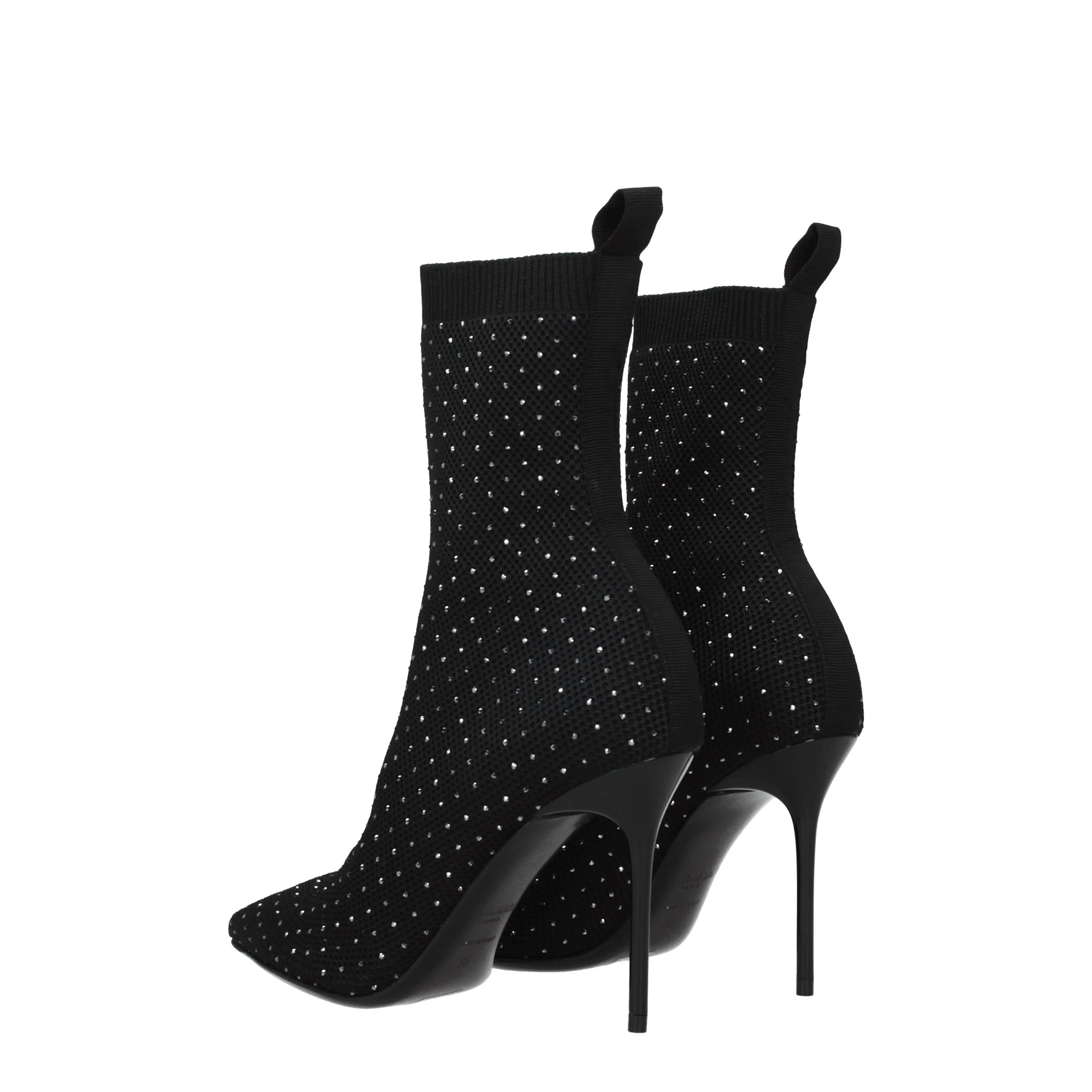 Balmain Stivaletti Donna Tessuto Nero