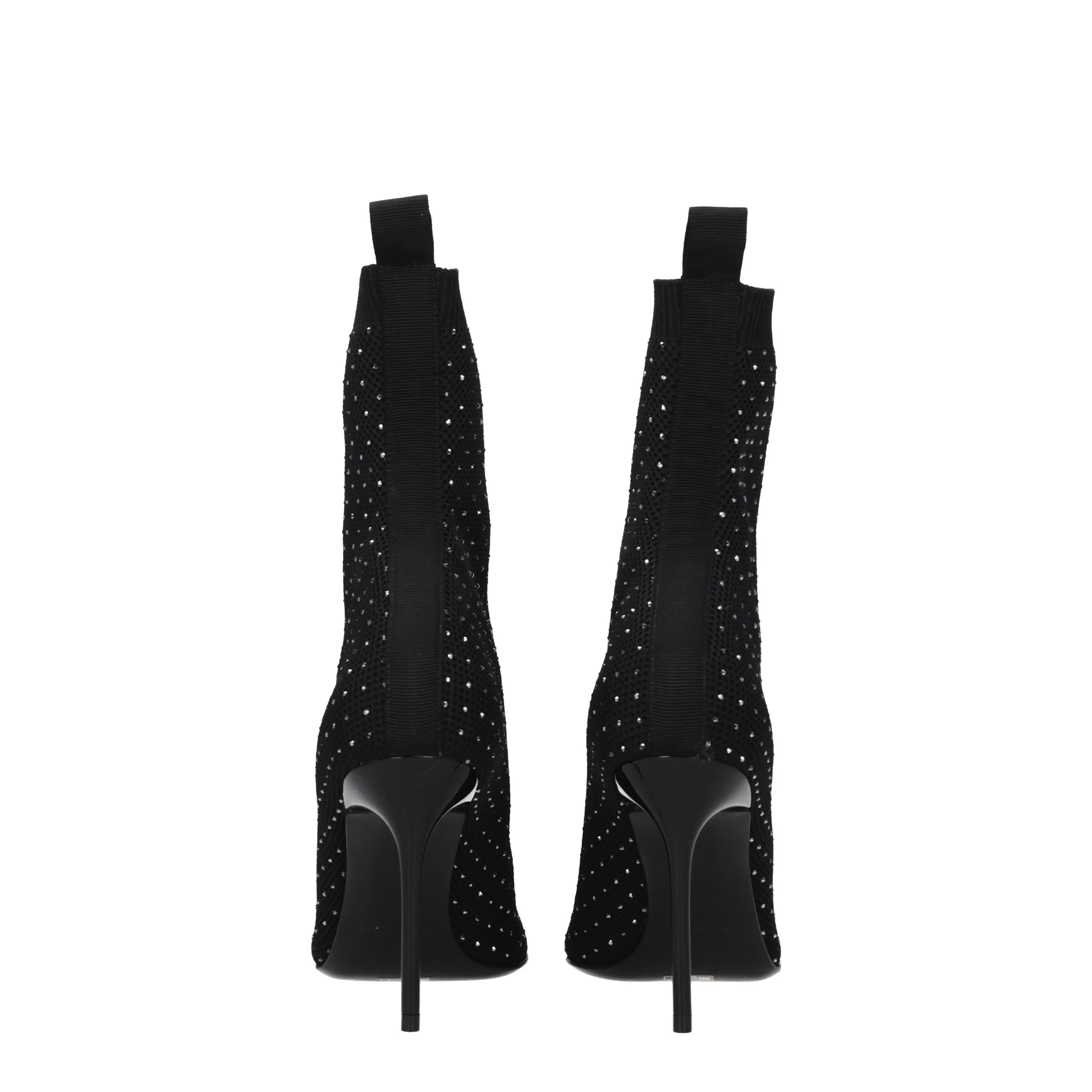 Balmain Stivaletti Donna Tessuto Nero