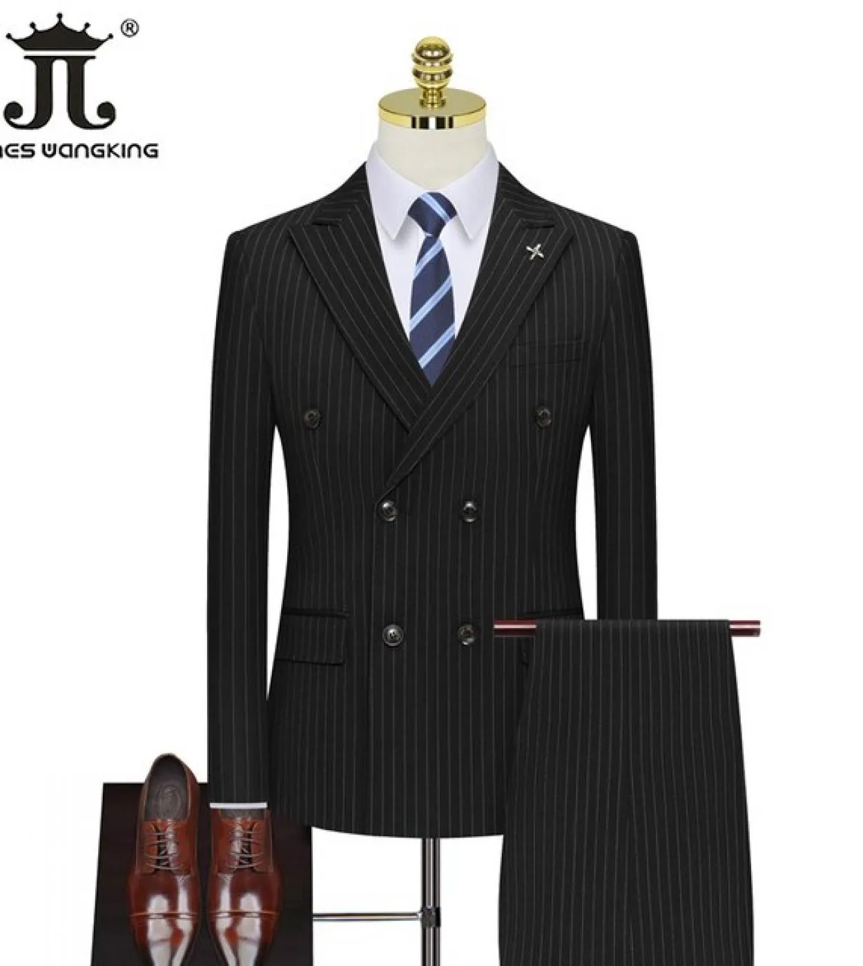 Blazer  gilet  pantaloni Abito formale da uomo scozzese da lavoro di marca 3 pezzi Set Abito da sposa da sposo doppio petto