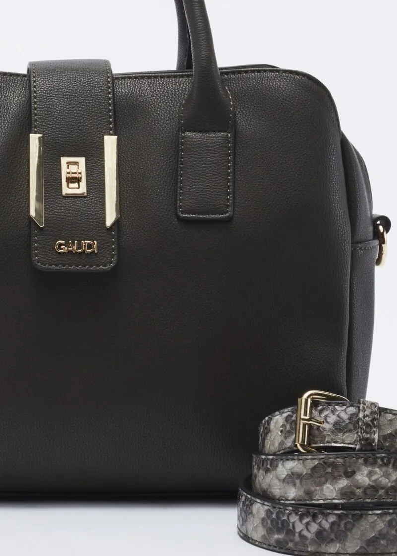 Borsa in ecopelle con tracolla rimovibile