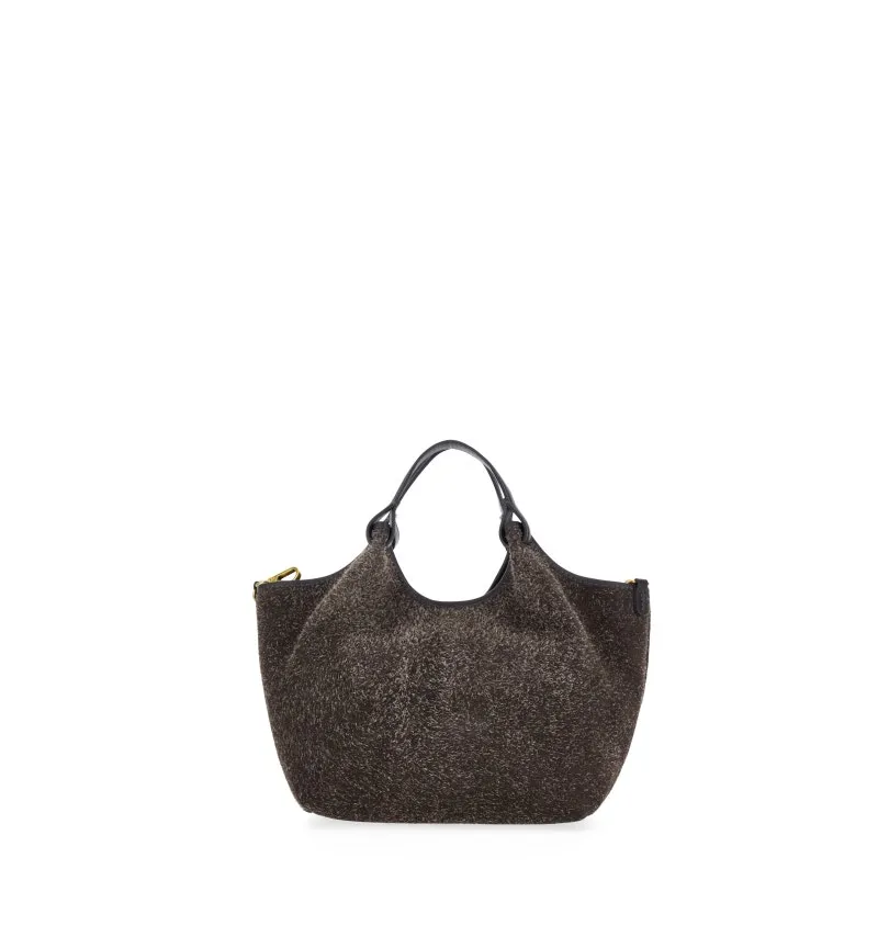 Borsa pelle scamosciata