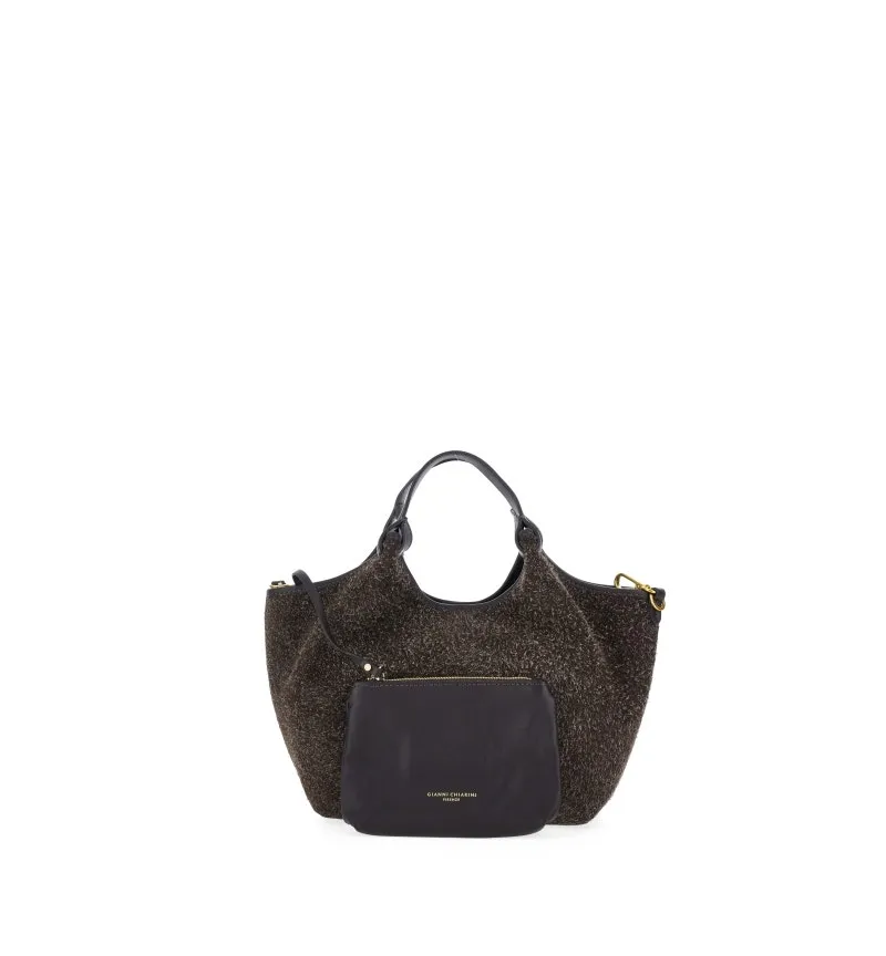 Borsa pelle scamosciata