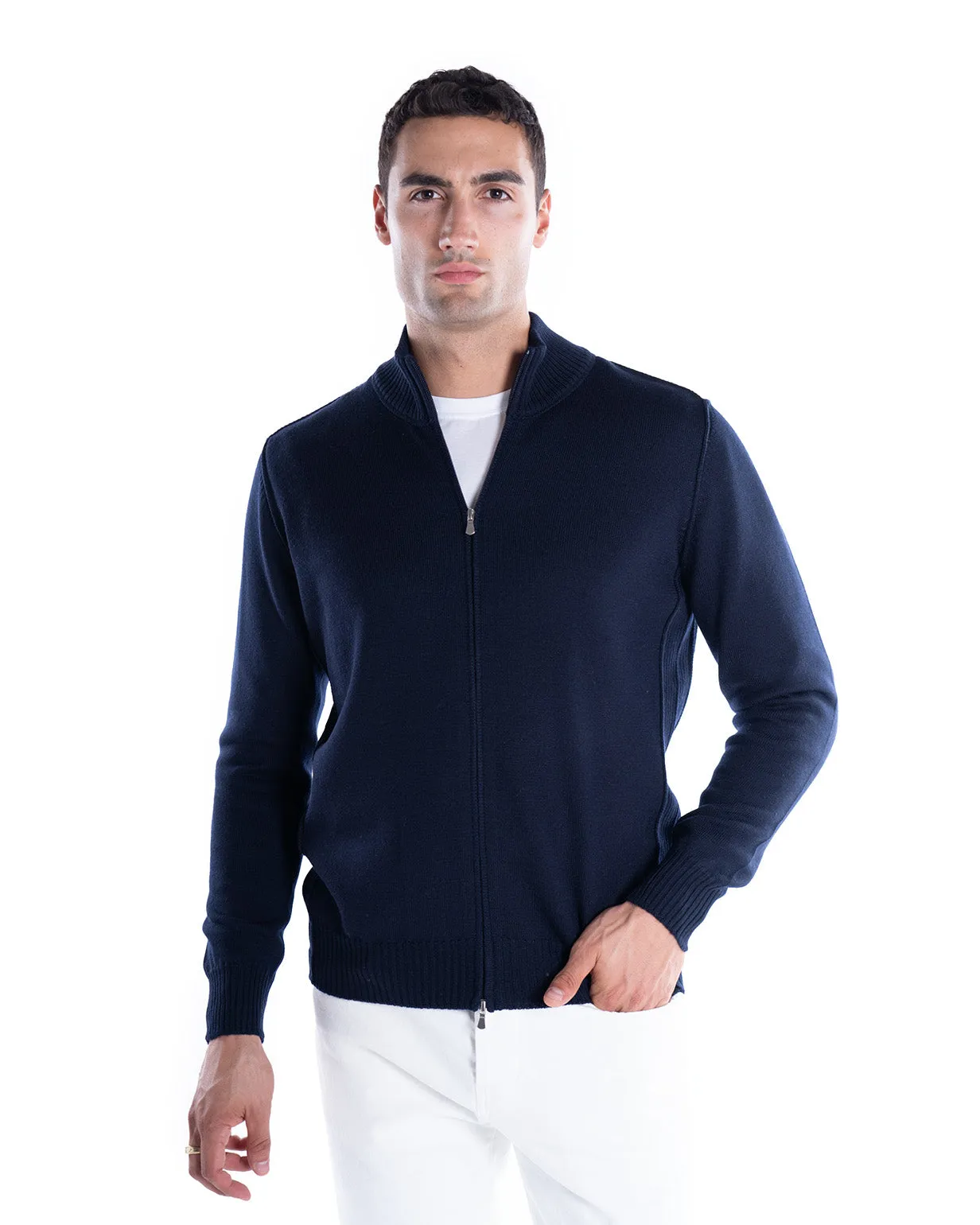 BRIAN&BARRY MILANO MAGLIA FULL ZIP MERINO