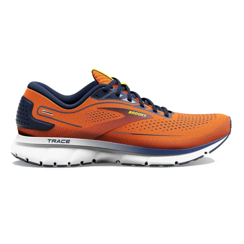 Brooks Trace 2 Rosso Arancio Nero - Scarpe Running Uomo