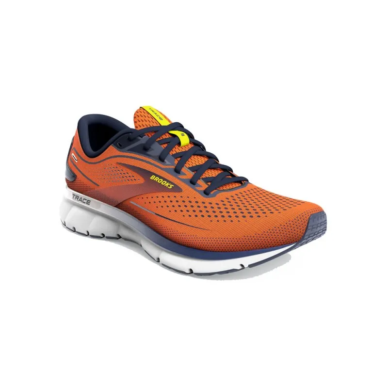 Brooks Trace 2 Rosso Arancio Nero - Scarpe Running Uomo