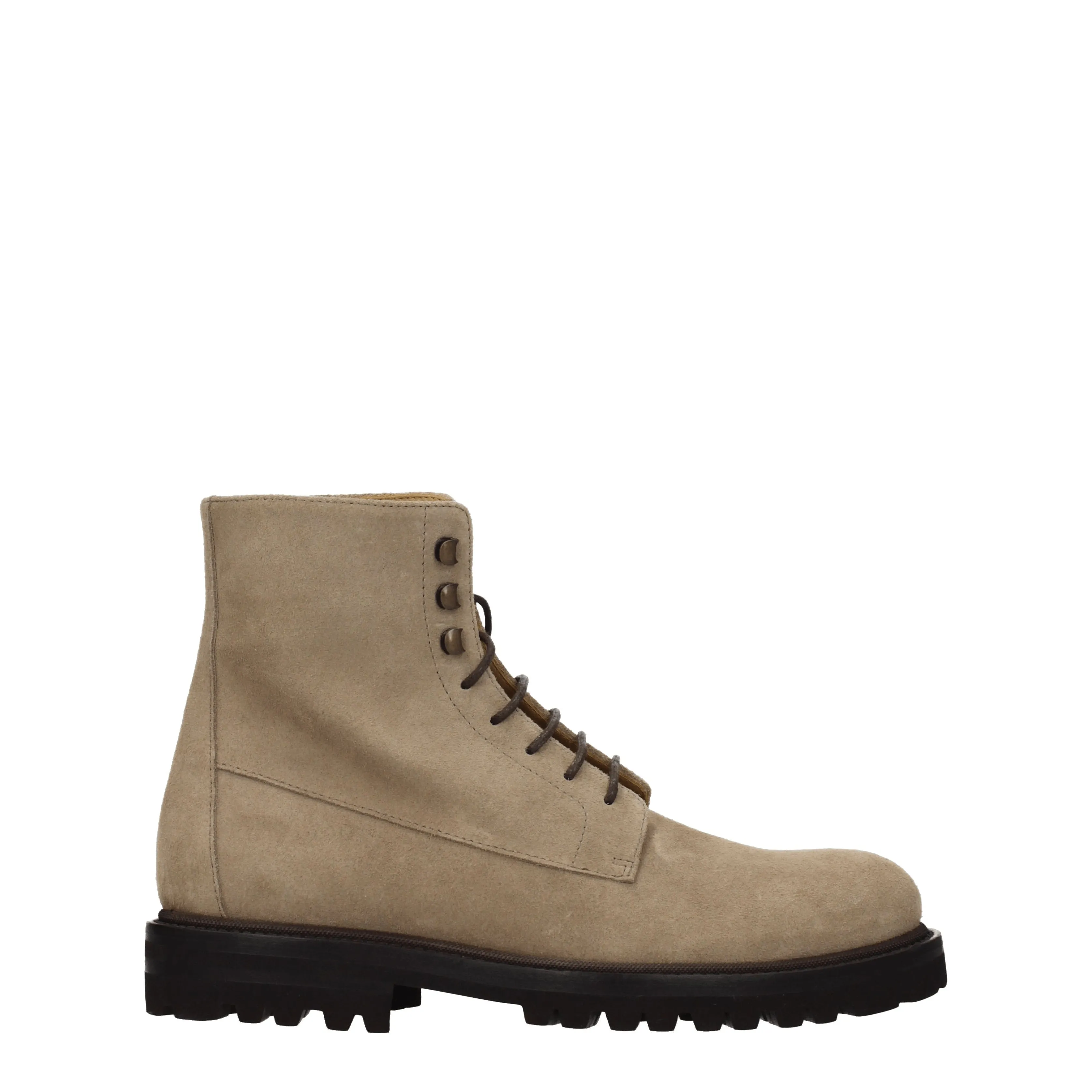 Brunello Cucinelli Stivaletti Uomo Camoscio Beige/Sabbia Chiaro