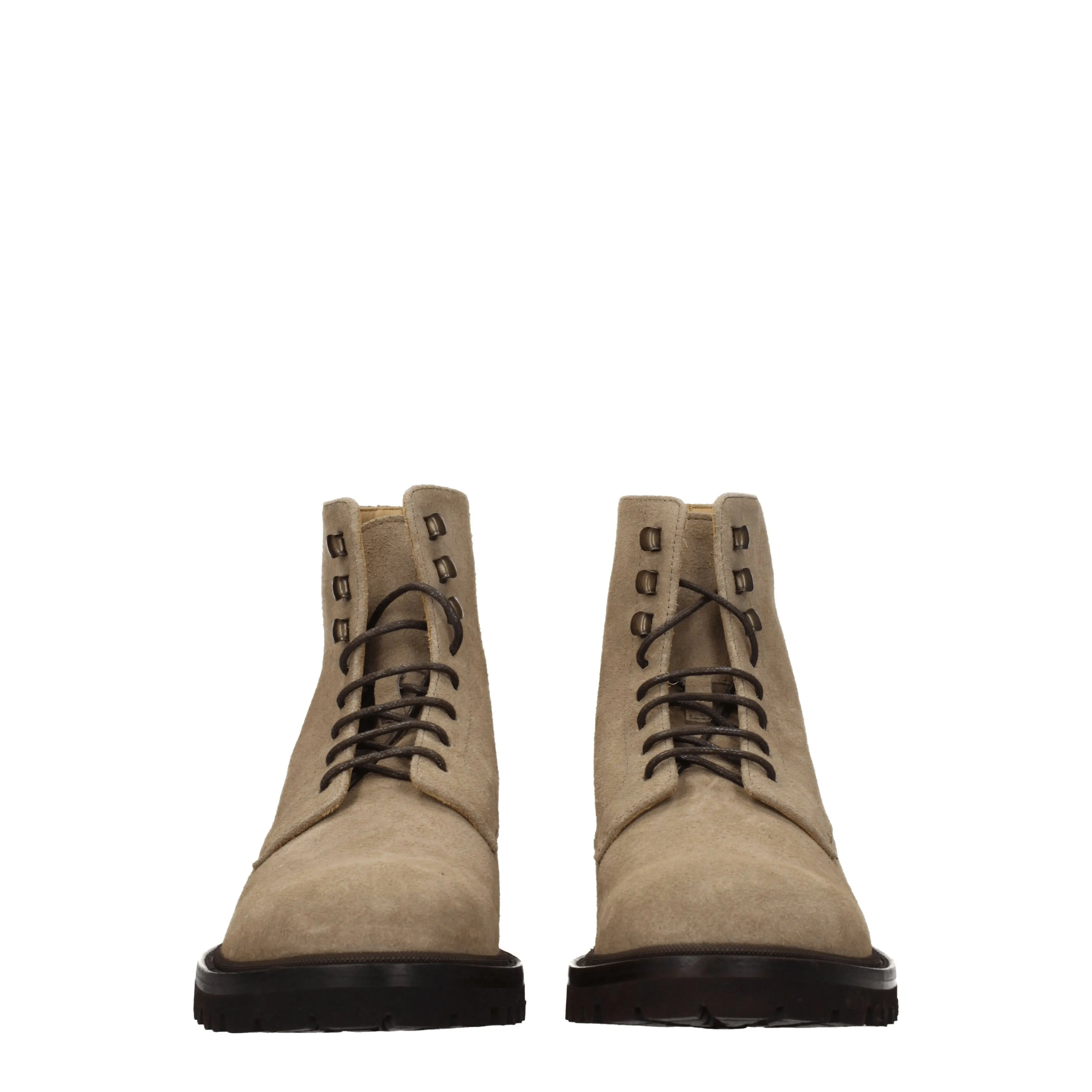 Brunello Cucinelli Stivaletti Uomo Camoscio Beige/Sabbia Chiaro