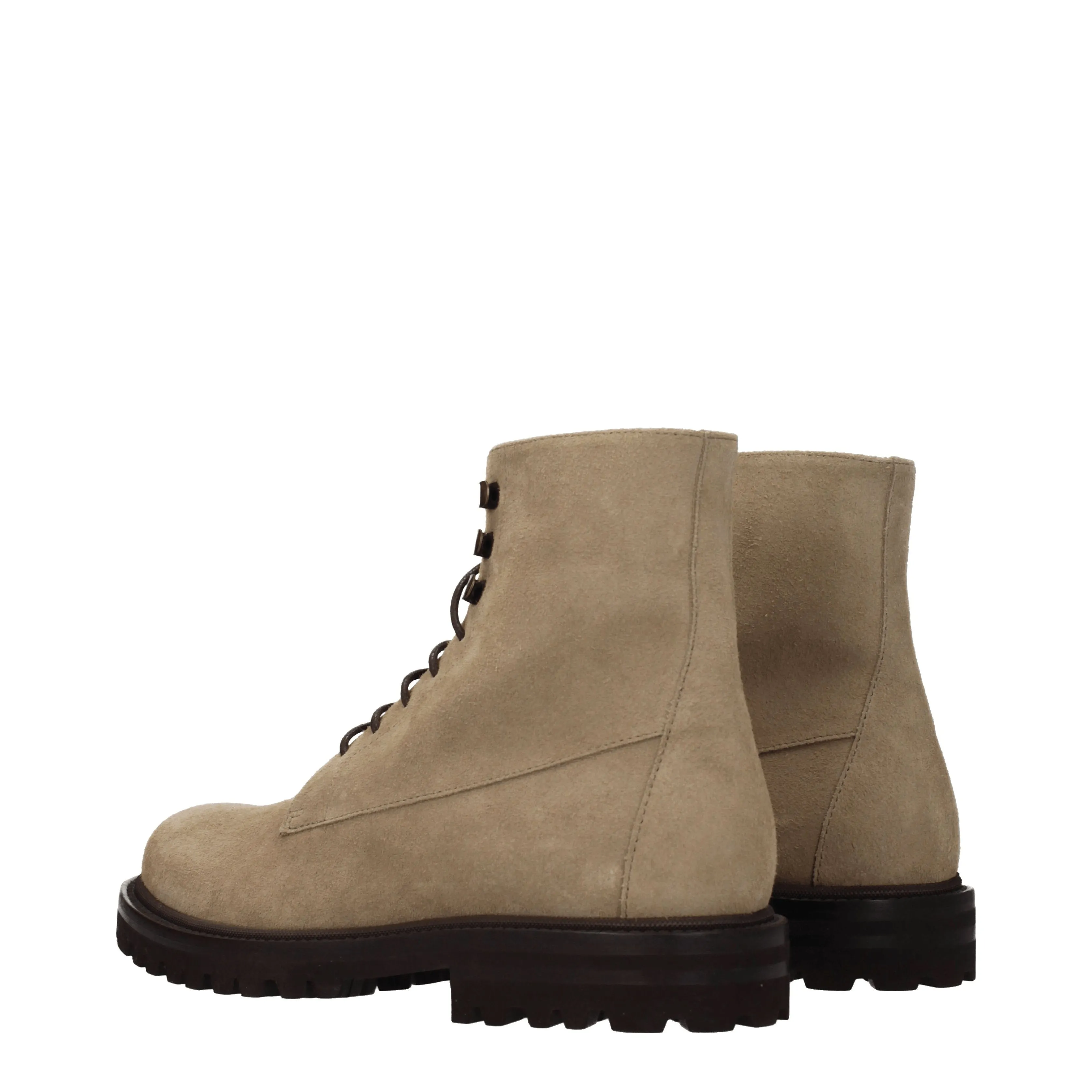 Brunello Cucinelli Stivaletti Uomo Camoscio Beige/Sabbia Chiaro