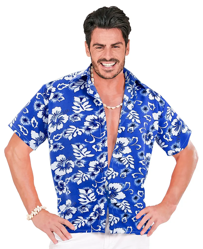 Camicia blu Hawaii allegra