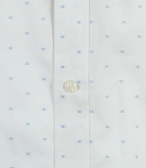 Camicia coreana in cotone con microfantasia