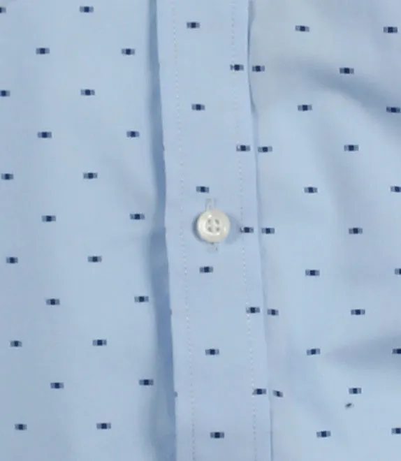Camicia coreana in cotone con microfantasia
