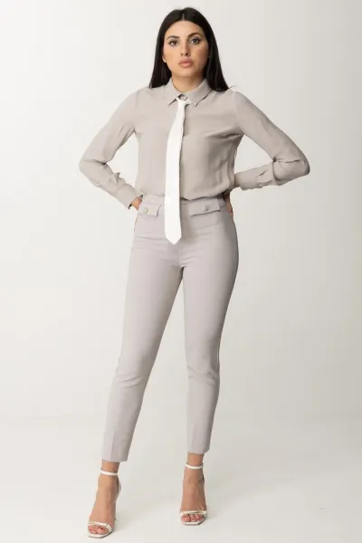 Camicia in georgette con cravatta Perla